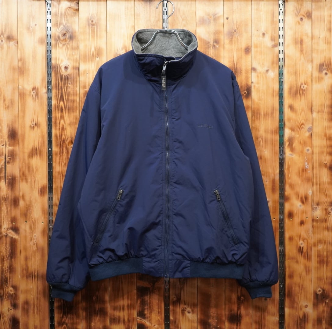 l.l.bean warm up jacket 紺 M/llbean エルエルビーン ウォームアップ