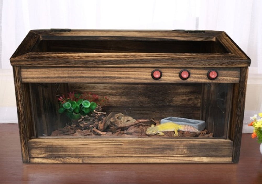 古道具 木製 木枠 ガラスケース 飼育ケース ケージ 小動物 爬虫類 昆虫