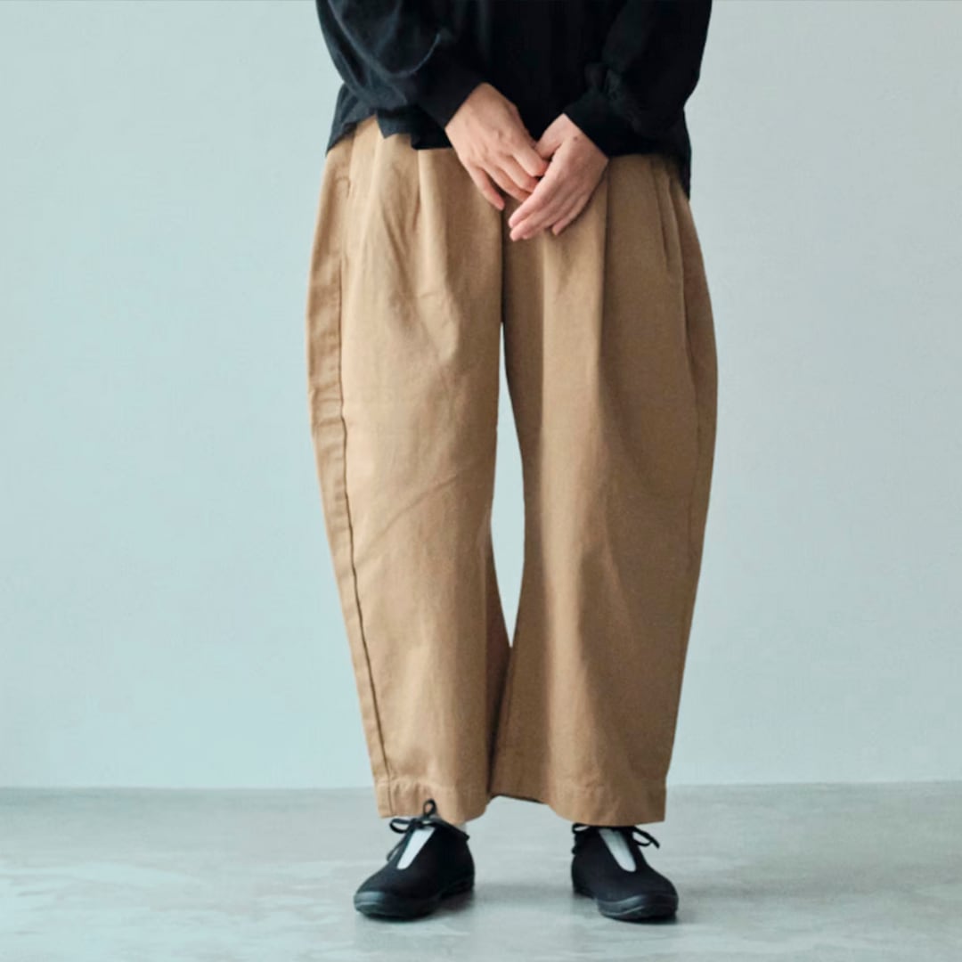 sasanqua by trees サザンカバイツリーズ チノクロスバナナトラウザー