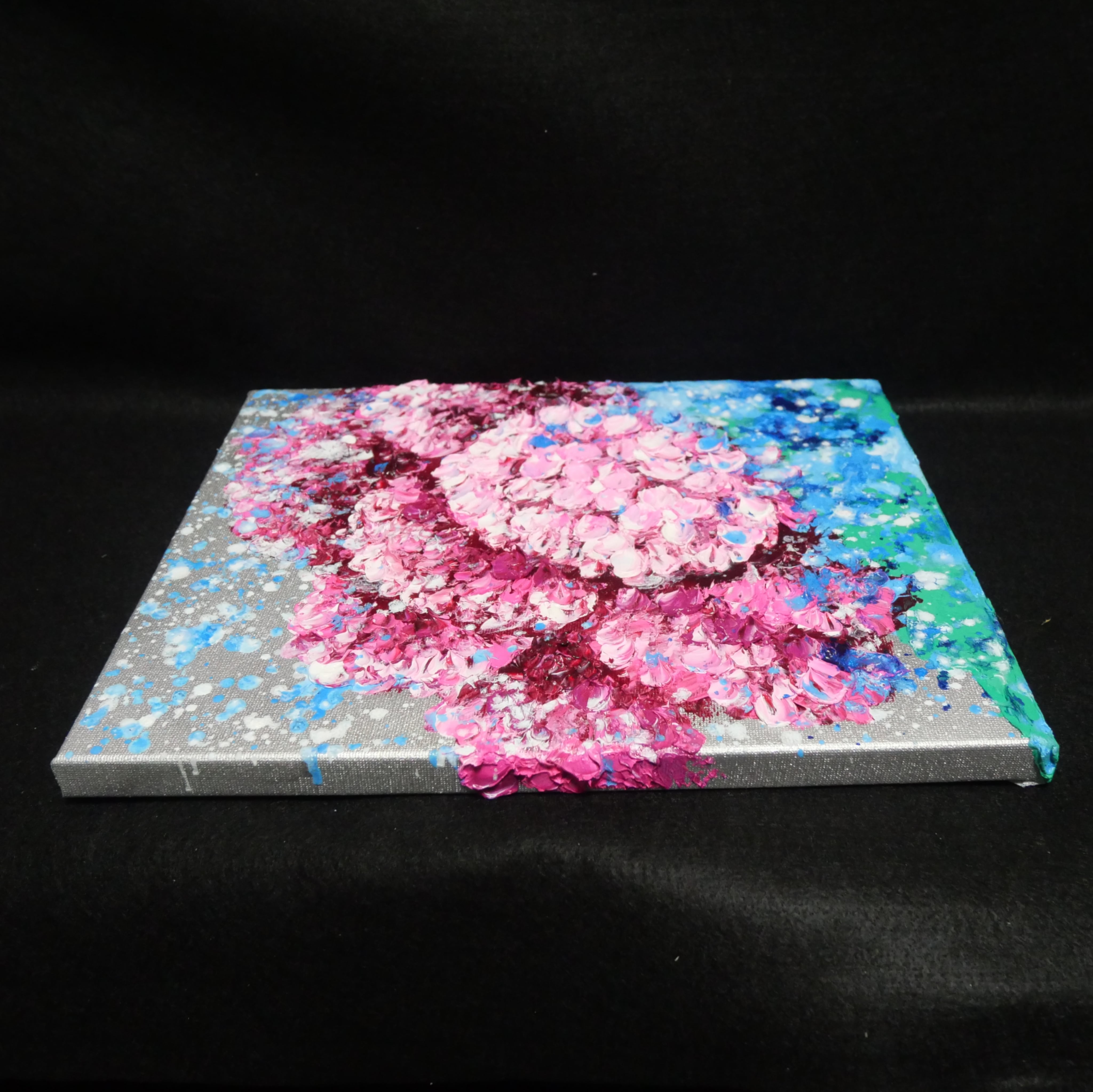 油絵 油彩 油彩画 絵画 絵 【梅雨に咲くピンクの紫陽花】 | HIROSHI1990