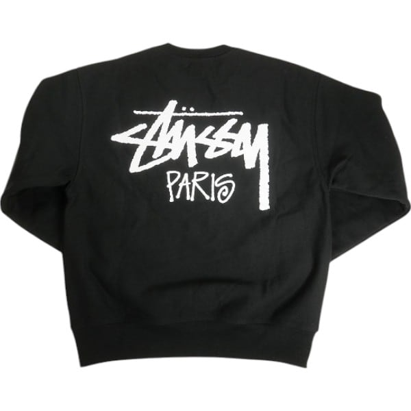 Size【M】 STUSSY ステューシー STOCK PARIS CREW BLACK パリ限定