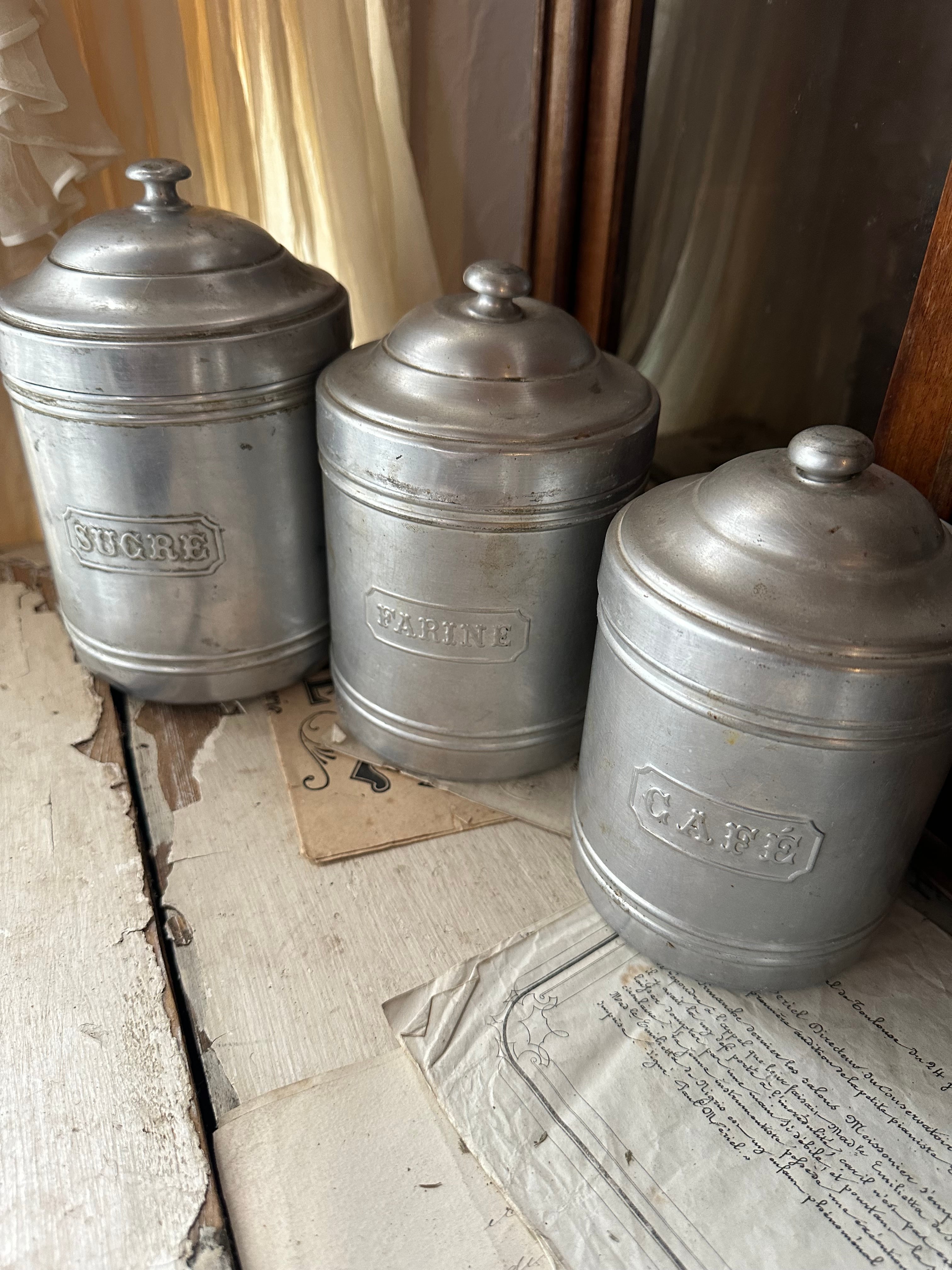 アルミキャニスター 6個SET | Brocante de La Cocotte （フランス