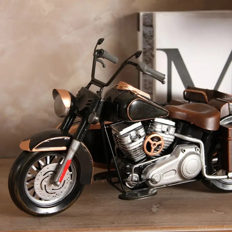 特大 メタル ブリキ 玩具 おもちゃ 黒 ブラック バイク Bike