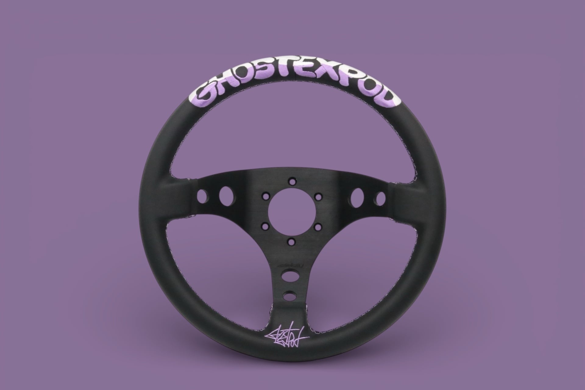 ghost expod ステアリング 未使用 セミディープ ピンク？ ホーン付き