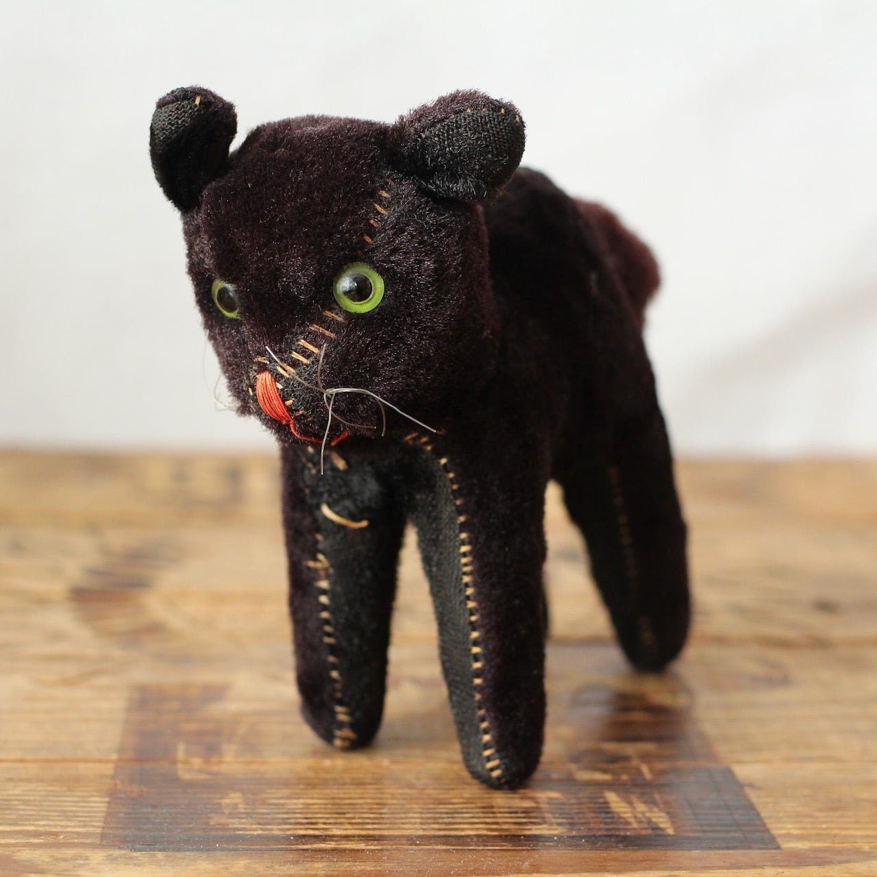 349]アンティーク/ヴィンテージ 黒猫 トムキャット 13cm | .usagi
