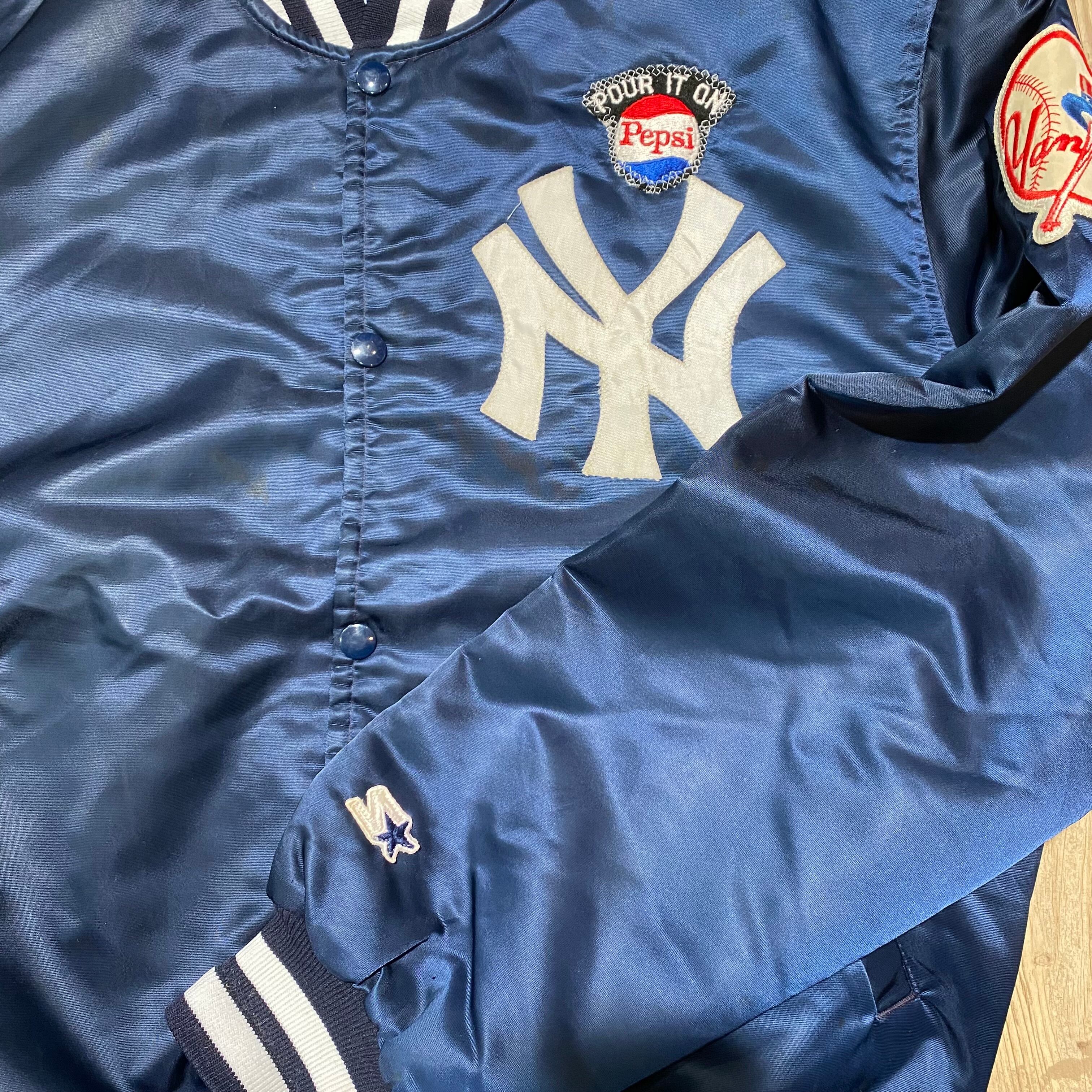 VINTAGE 90S STARTER MLB NEW YORK YANKEES NYLON STADIUM JACKET L