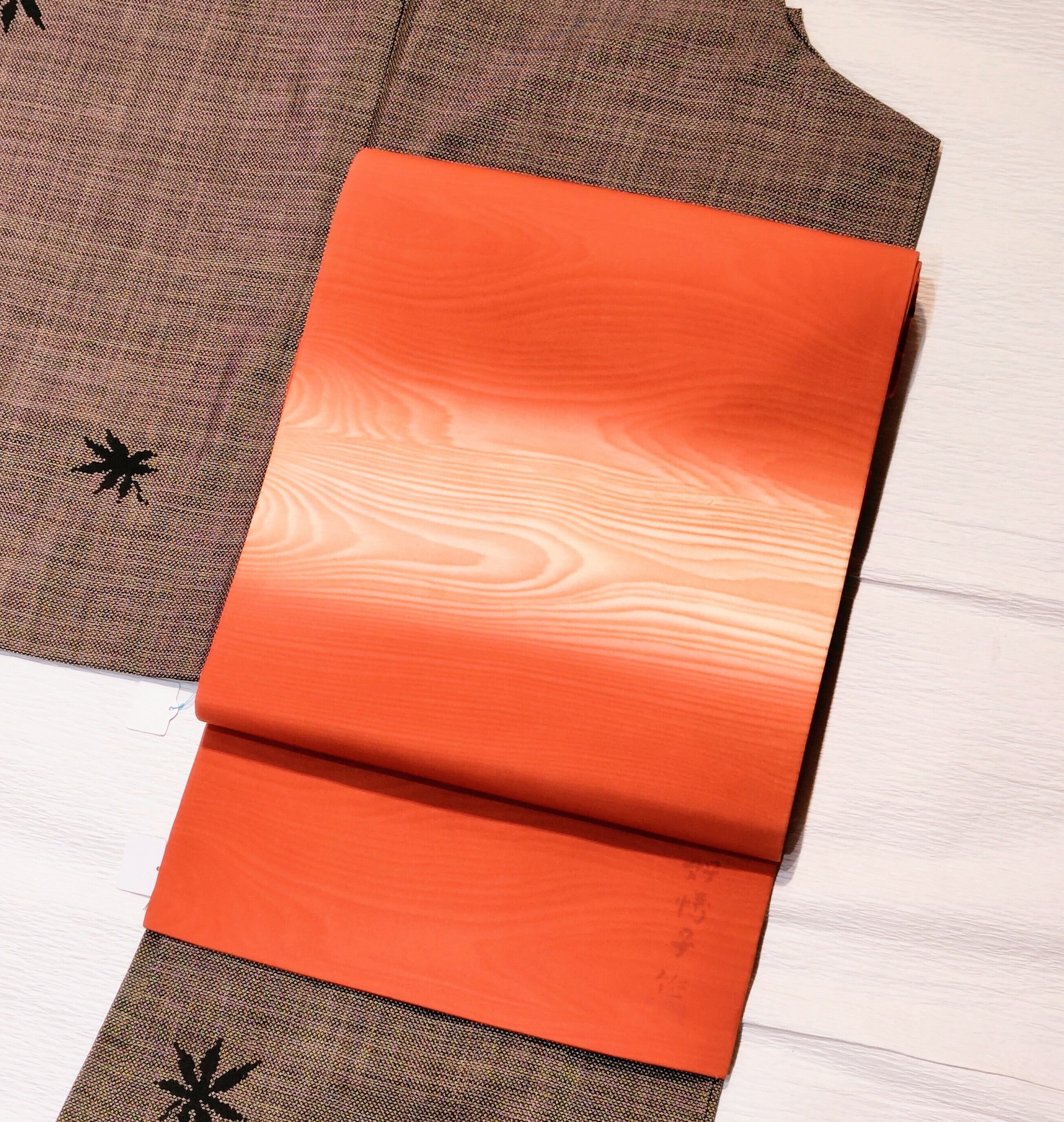 熊谷好博子（くまがい こうはくし）作 杢目染の名古屋帯 | リサイクル