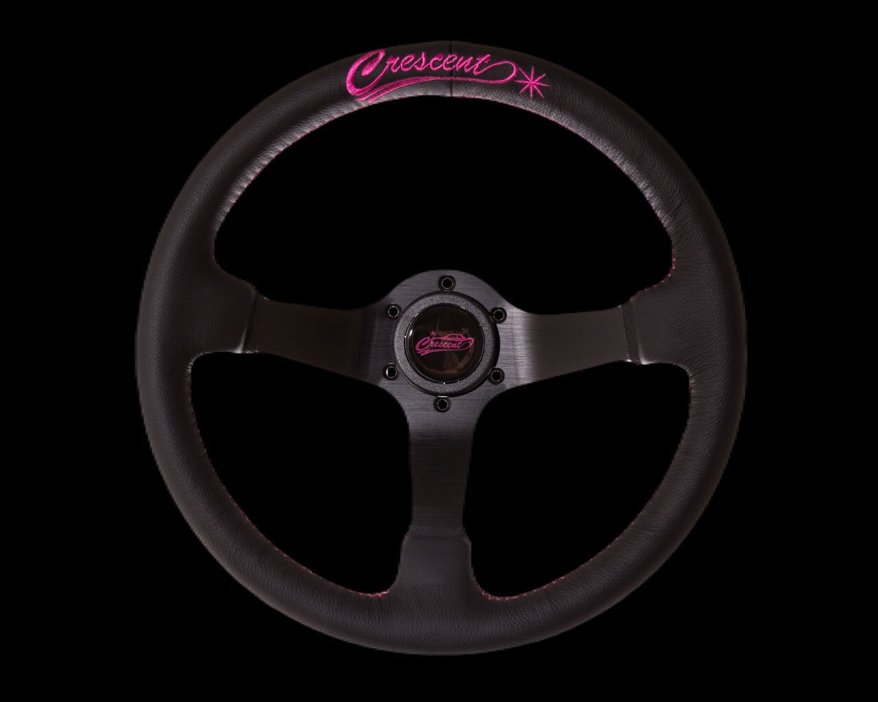 再入荷】リアルレザーオリジナルステアリング 33パイ ピンク | Density