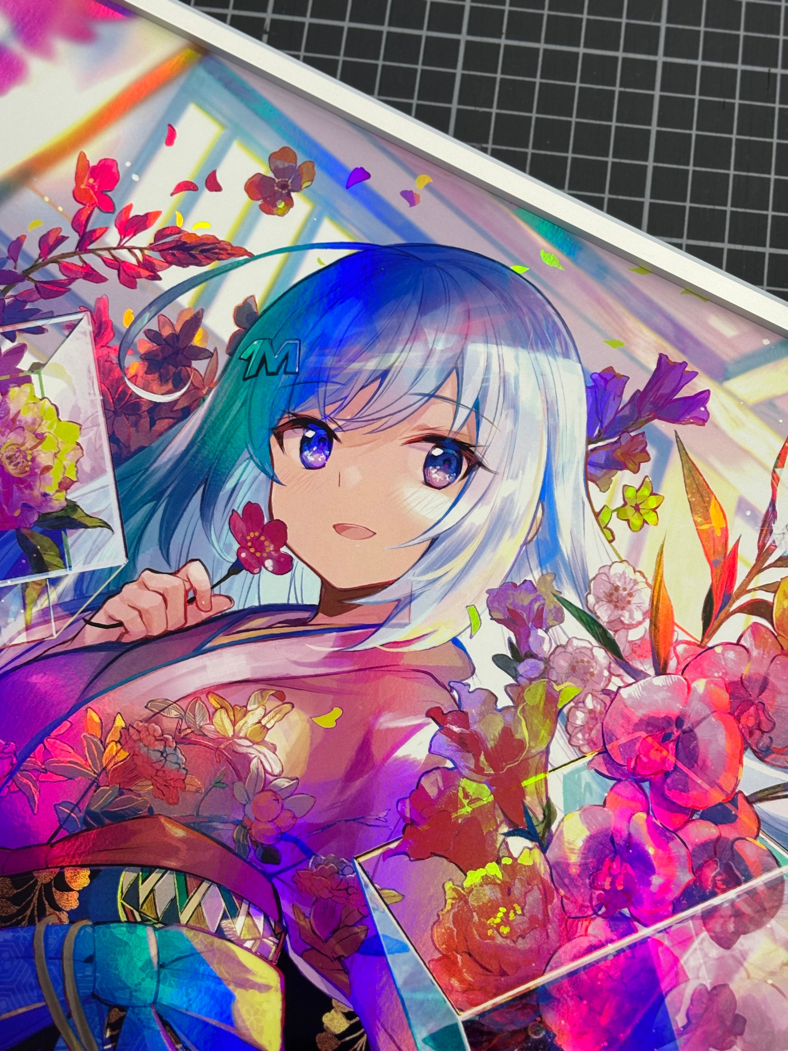 書泉POPUP展示品】オーロラアート A3サイズ 藤ちょこ「絵守未來