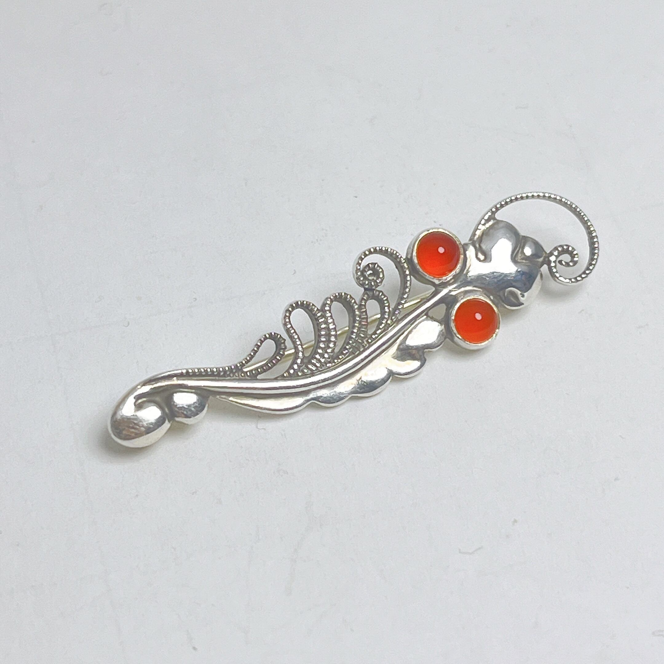 1287 ジョージジェンセン ボール カーネリアン ブローチ 184 925 | LiLi