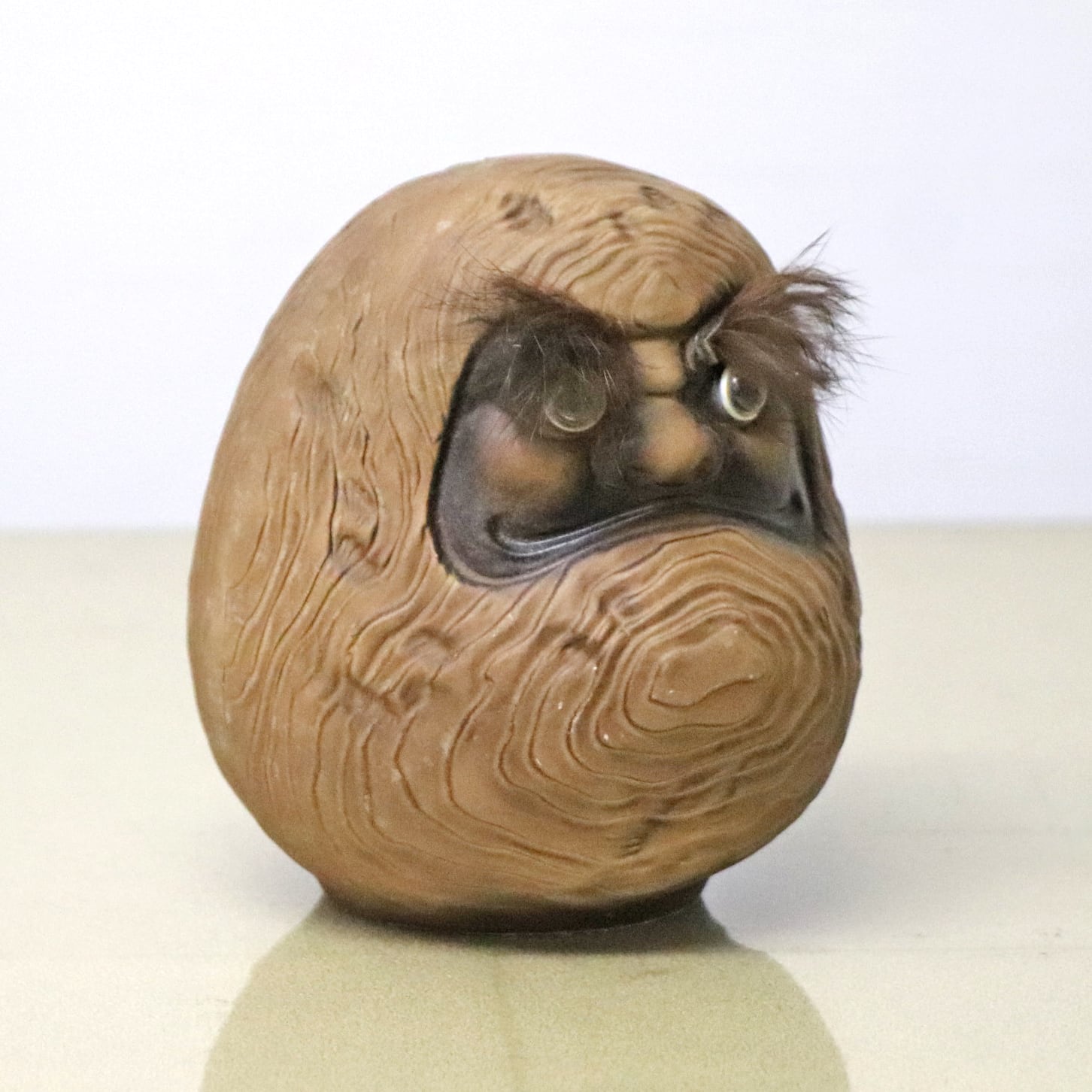 木彫り風・だるま貯金箱・達磨・置物・No.221218-15・梱包サイズ60