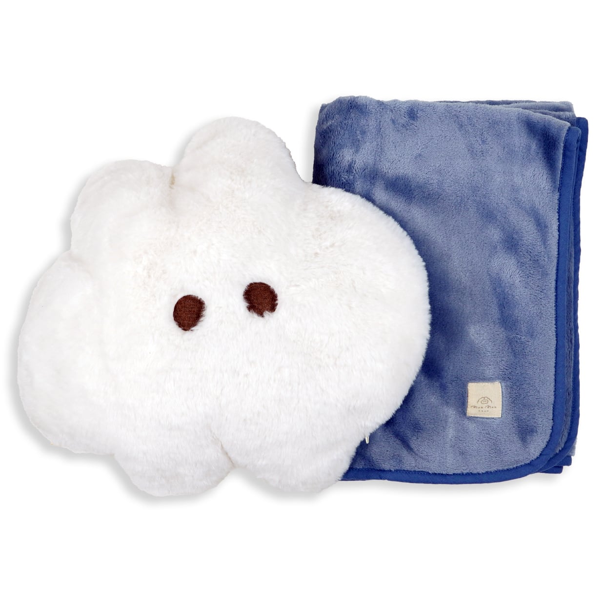 なでウサクッションブランケット/サックス（MK-569） | もくもくちゃん