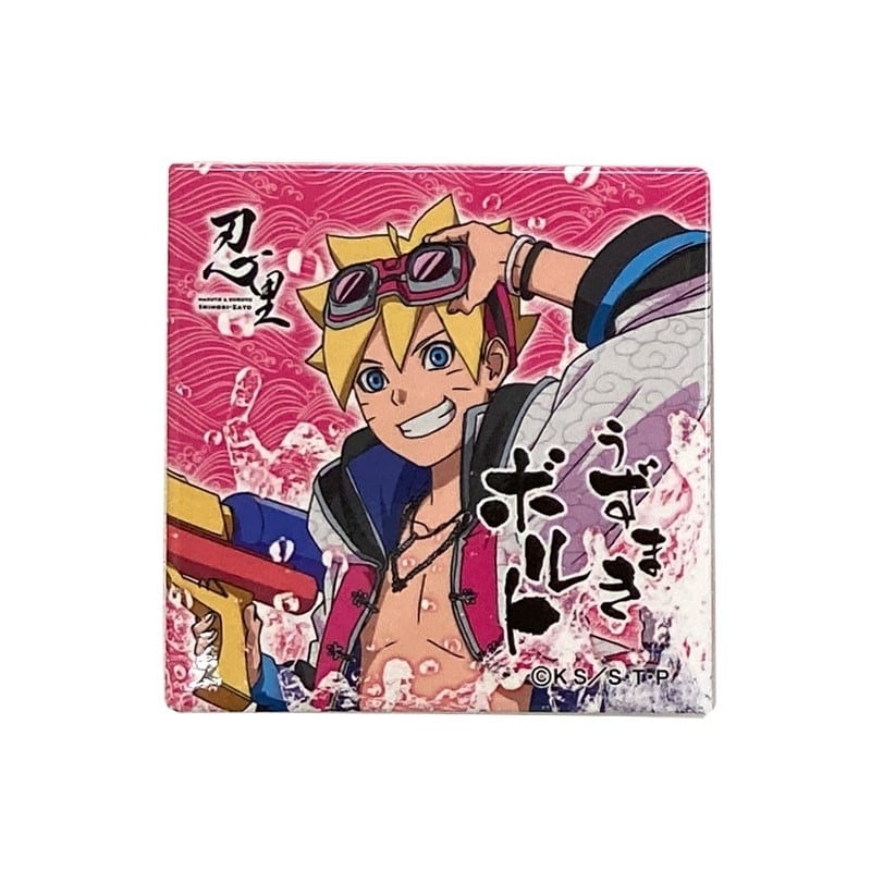 真夏の大水遁祭 スクエア缶バッジ 【NARUTO&BORUTO 忍里