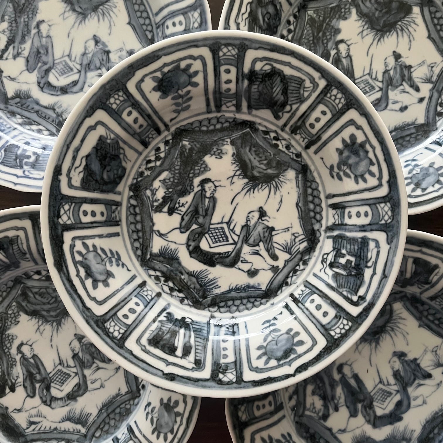 中国清朝5枚皿 | 古美術 希 のぞみ 美術・デザイン事務所 Japanese