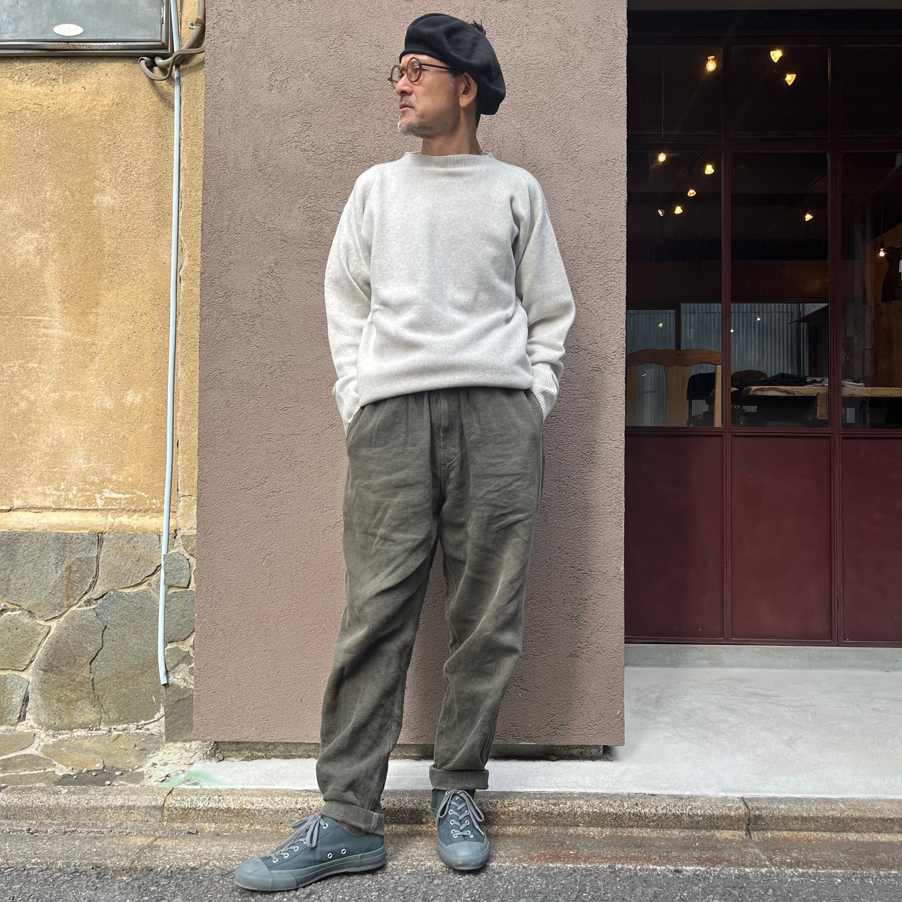 MITTAN KN-20 ウルグアイ ウールセーター 薄灰 | Routes*Roots