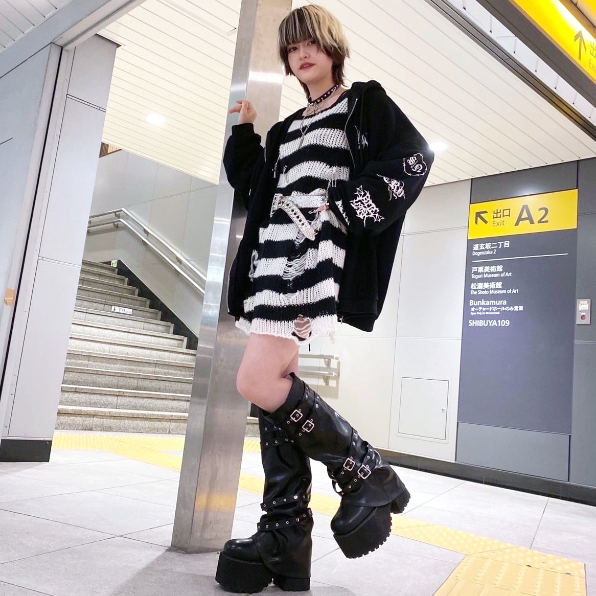 4ベルトルーズカバー厚底ロングブーツ | VOLCAN&APHRODITE