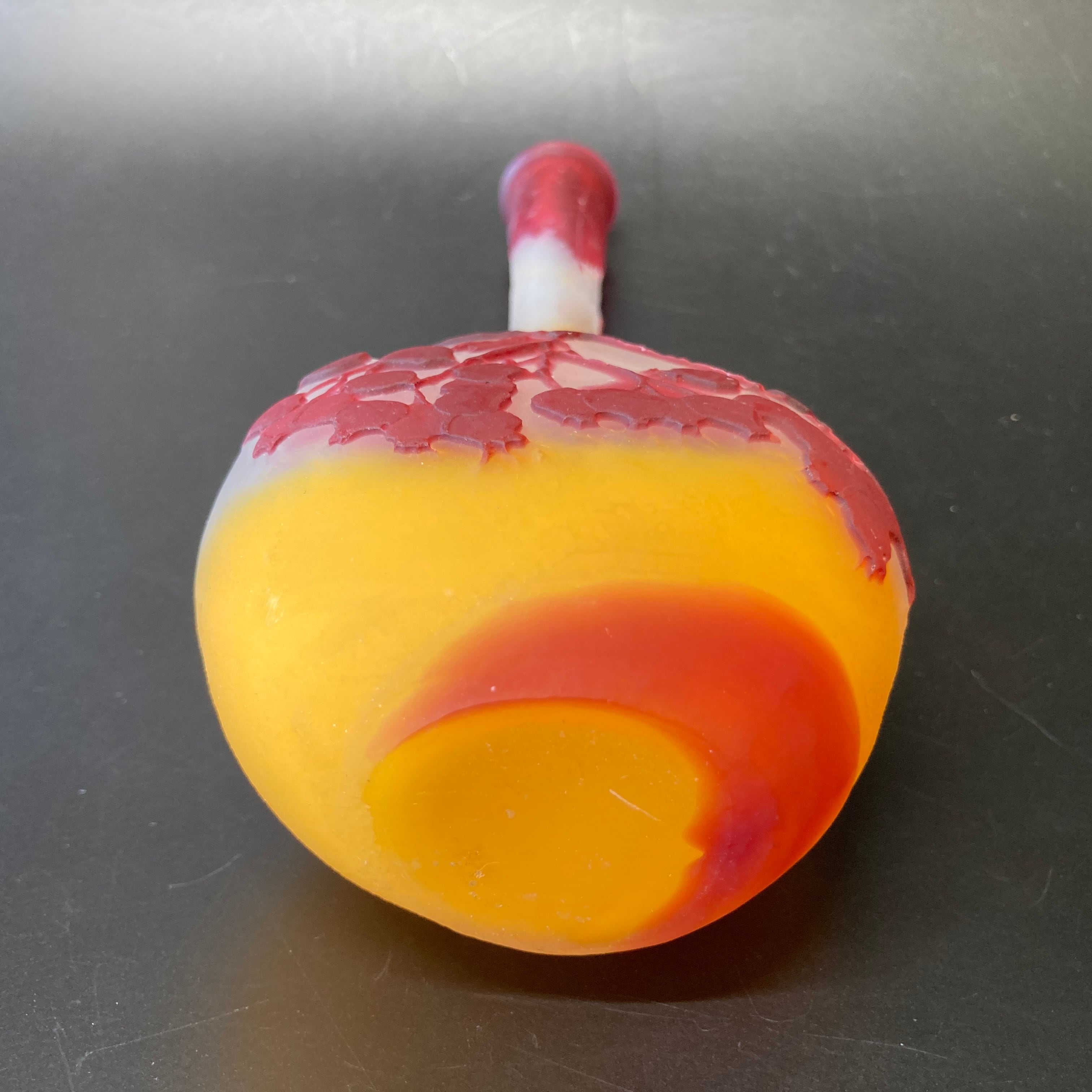 エミール ガレ スグリ文 鶴首型花器 花瓶 多色多層被せガラス 木の実