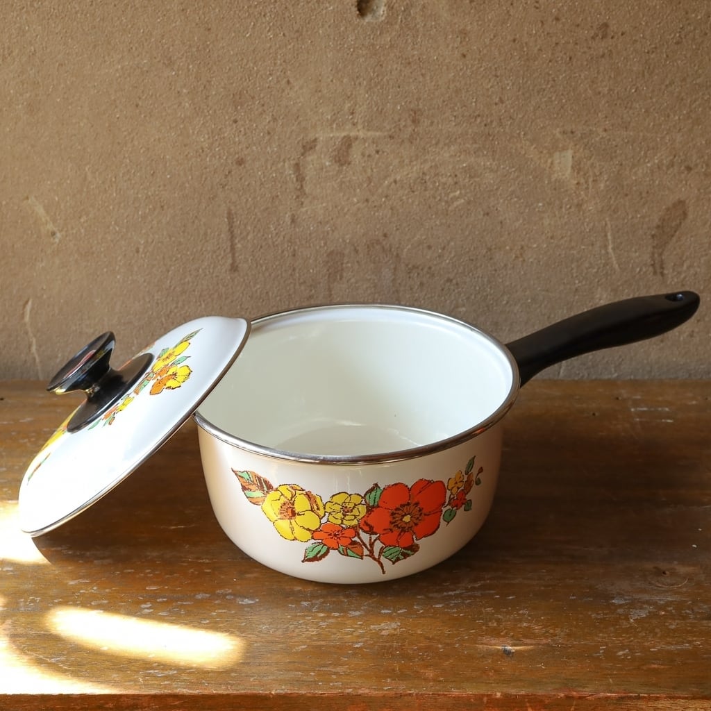 昭和レトロ/NORITAKE/ノリタケ/ホーロー片手鍋 | 古道具 濵口商店