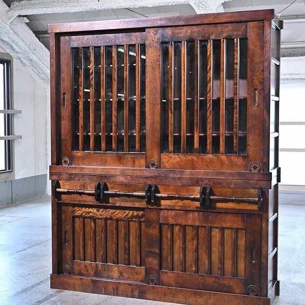 星野民藝 50万 高山式食器棚 樺材 バーチ キャビネット 箪笥 飾り 収納