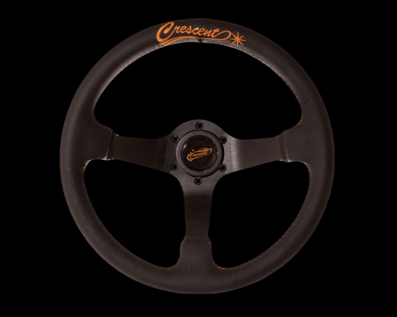 再入荷】リアルレザーオリジナルステアリング 33パイ オレンジ | Density