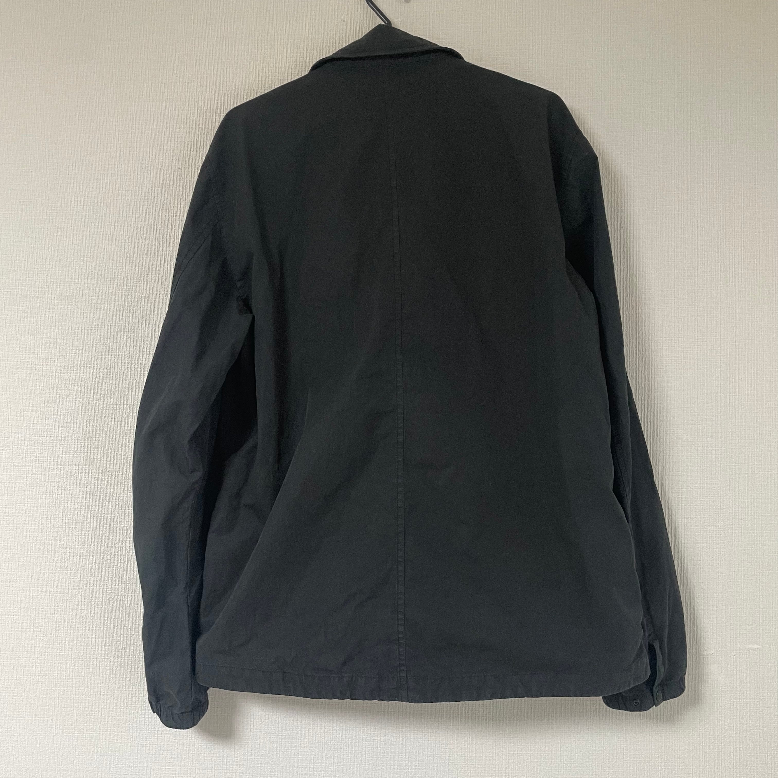 STONE ISLAND ガーメントダイ ジップアップシャツブルゾン ブラック