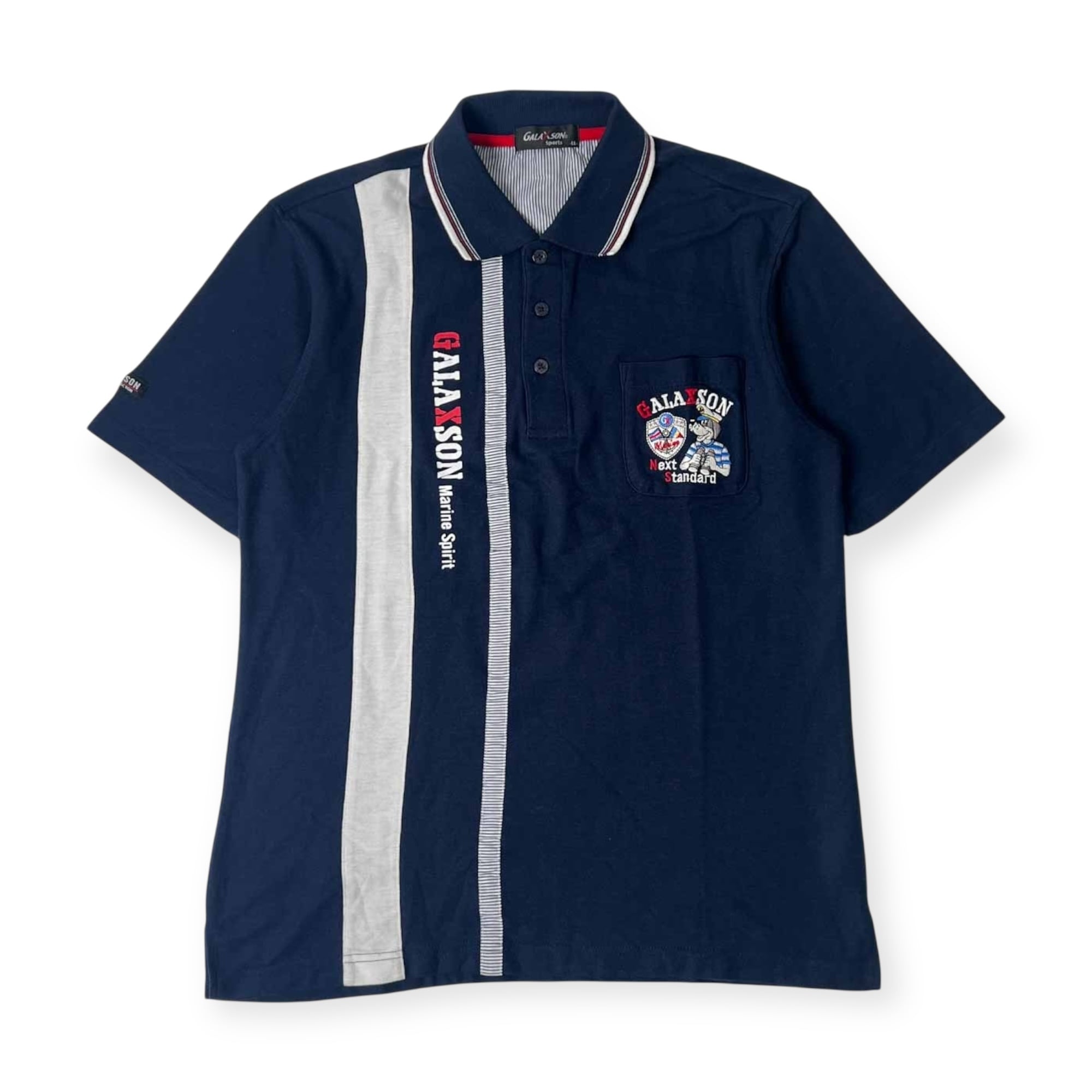 GALAXSON SPORTS ギャラクソン キャラ刺繍 半袖 ポロシャツ LL