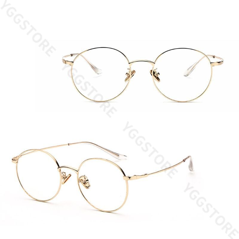 メガネ 細フレーム サングラス レンズ ゴールドフレーム 金 ラウンド