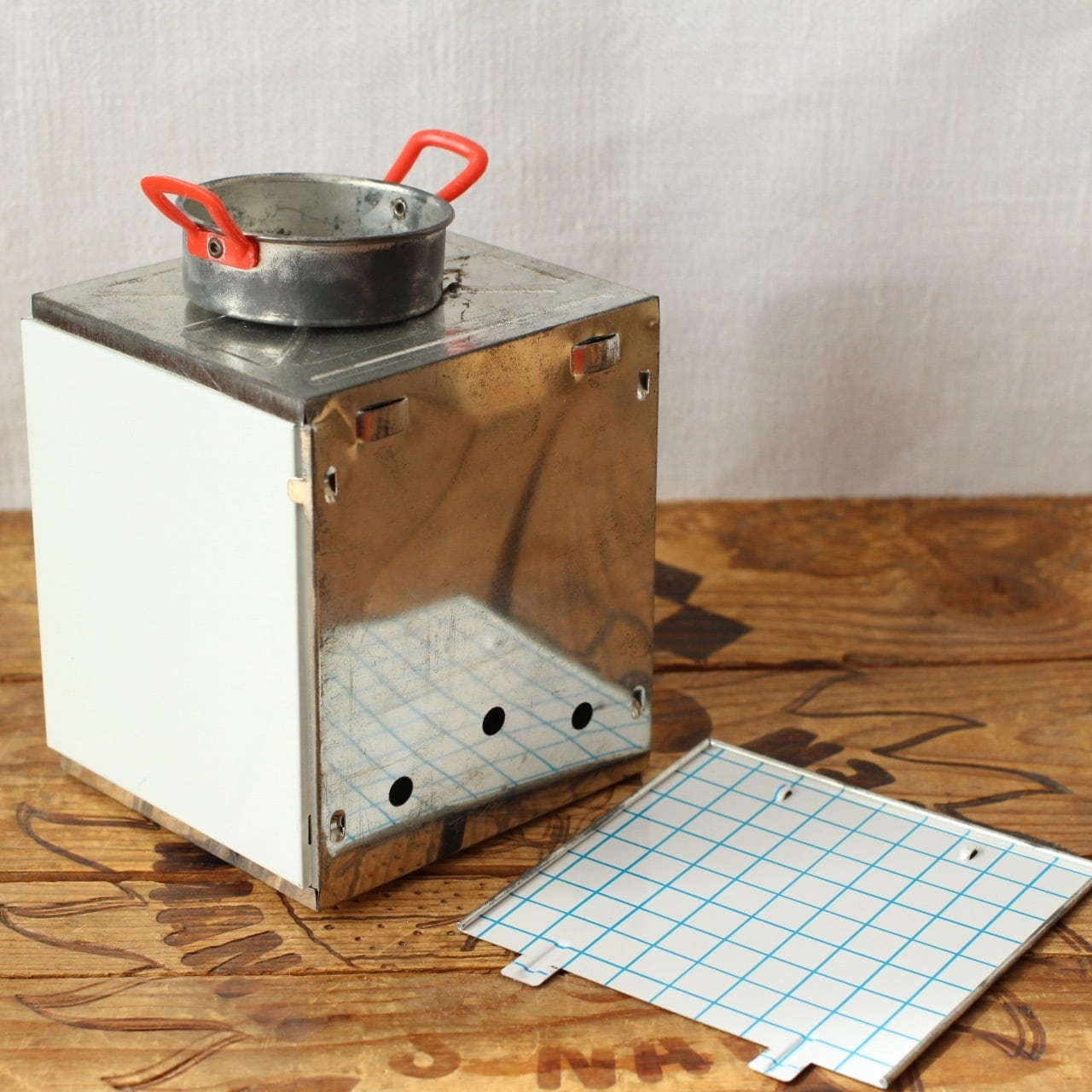 ドイツ ヴィンテージ ドールハウス ミニチュア ブリキのコンロ ガス台