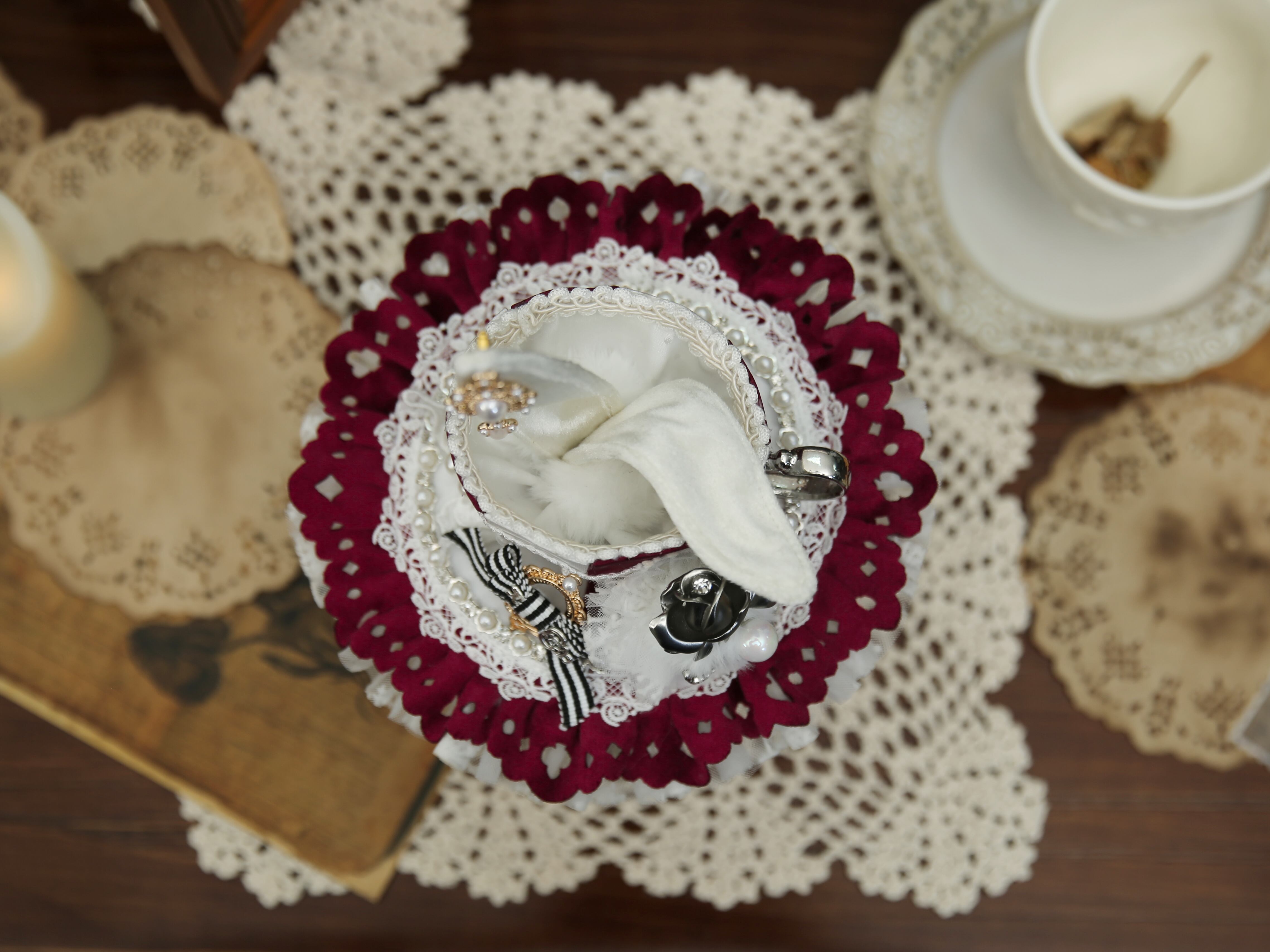 Drink me 兎耳ティーカップ帽子 カクテルハット | HoshibakoWorks