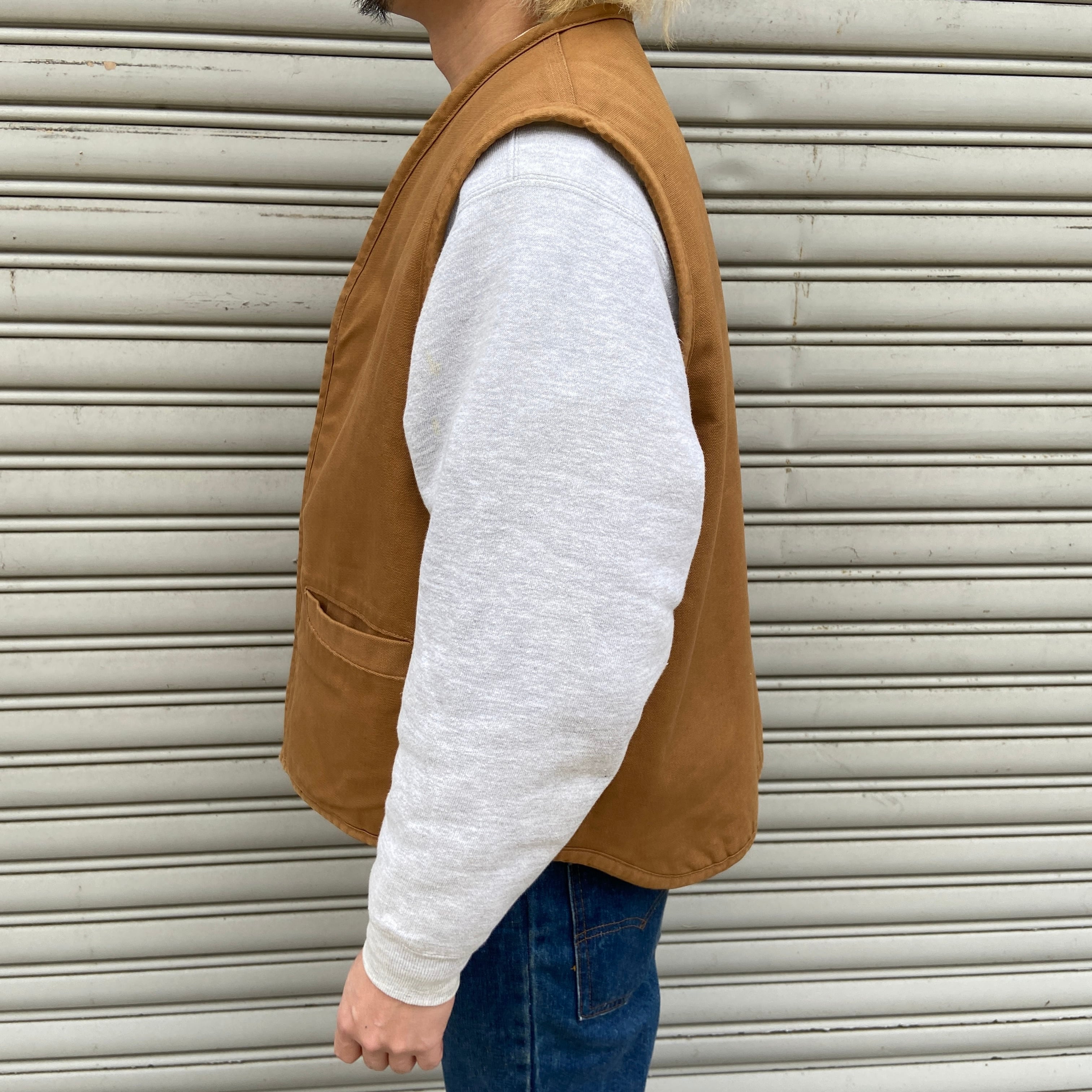 70s Carhartt ダックベスト USA製 裏ボアXL スコービルジップ | 古着屋 Uan