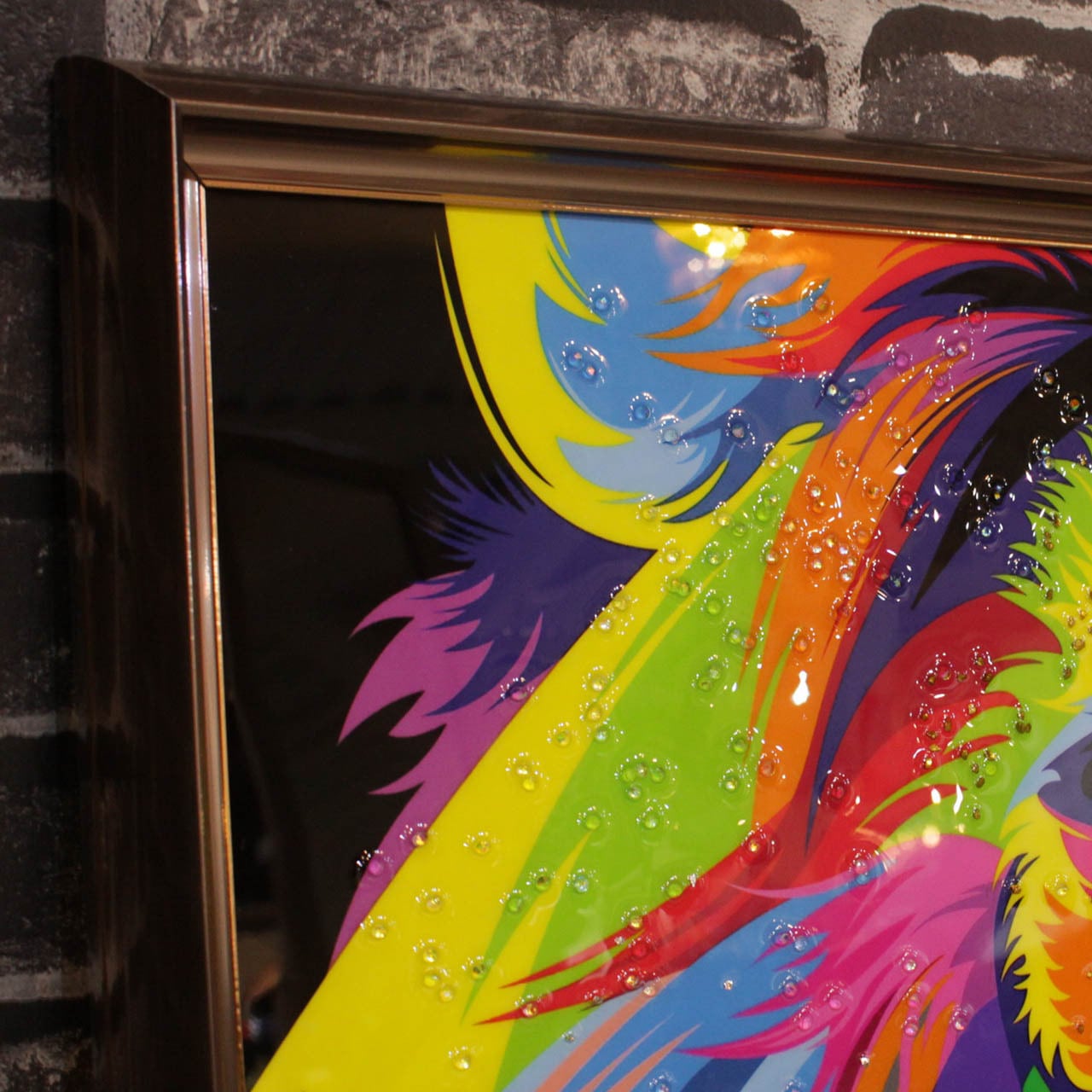 ラグジュアリーデザイン クリスタルアートパネル アニマル カラフル