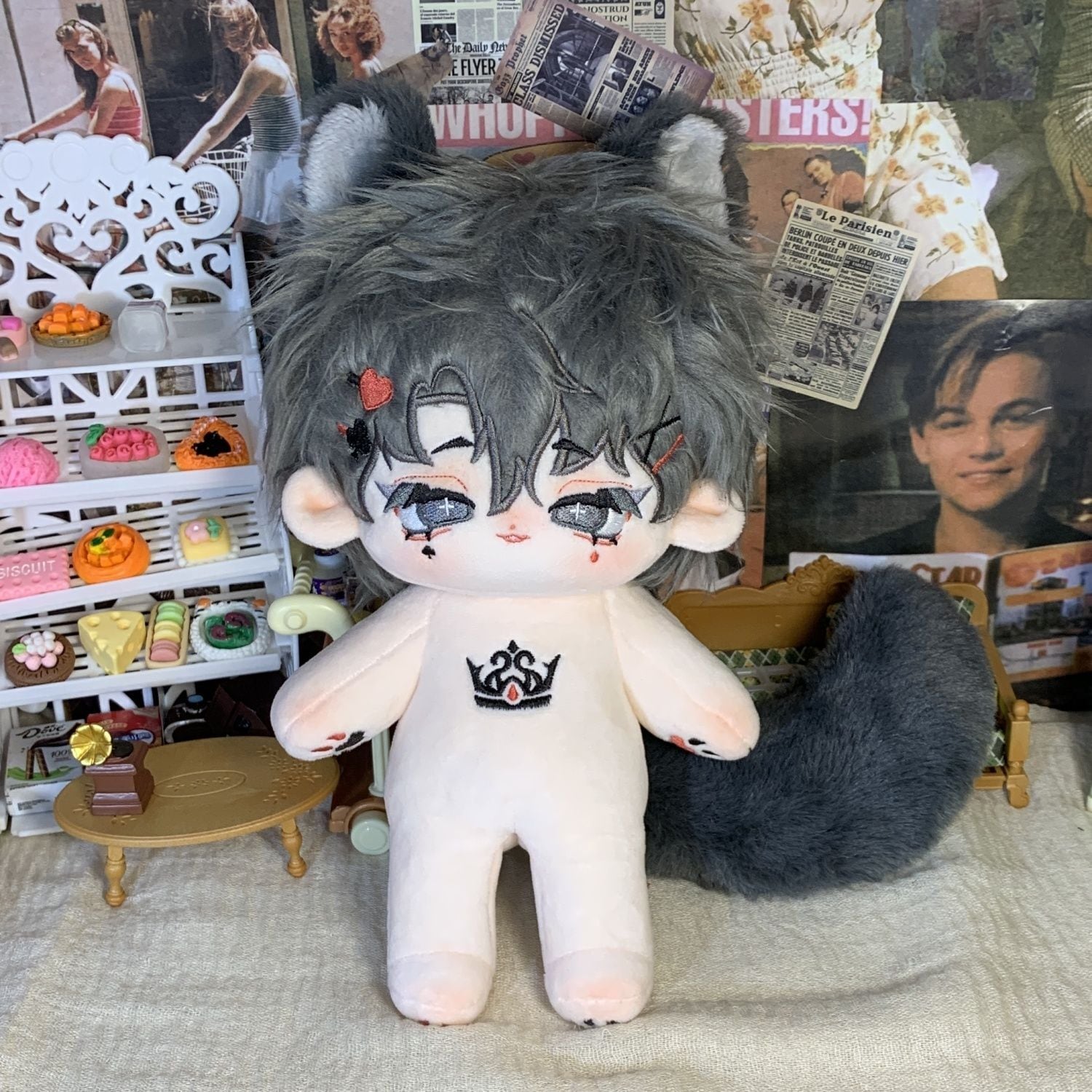 無属性 ぬいぐるみ 20cm 着せ替えぬいぐるみ 獣耳付け男の子 着せ替え