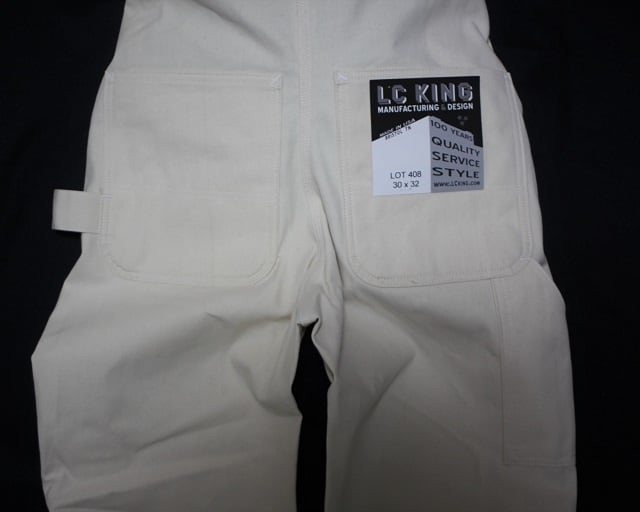 90's pointer オーバーオール ホワイトキャンバス w30 usa製 古着