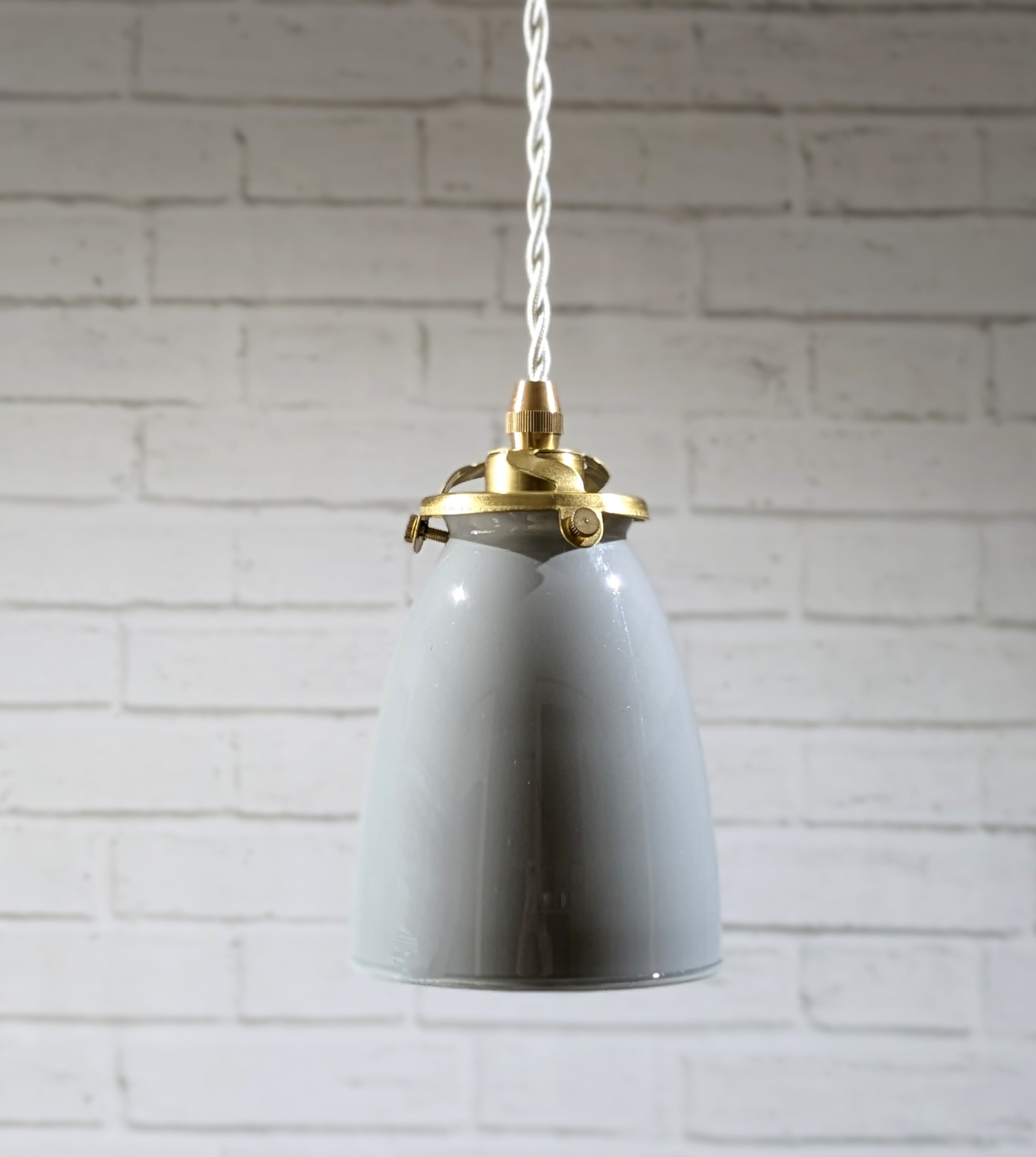 Vianne フランス ヴィンテージ ランプシェード [シャトン]グレー