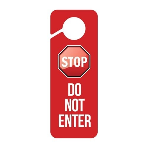 Stop Do Not Enter Door Hanger Sign 立ち入り禁止 ハンガーサイン