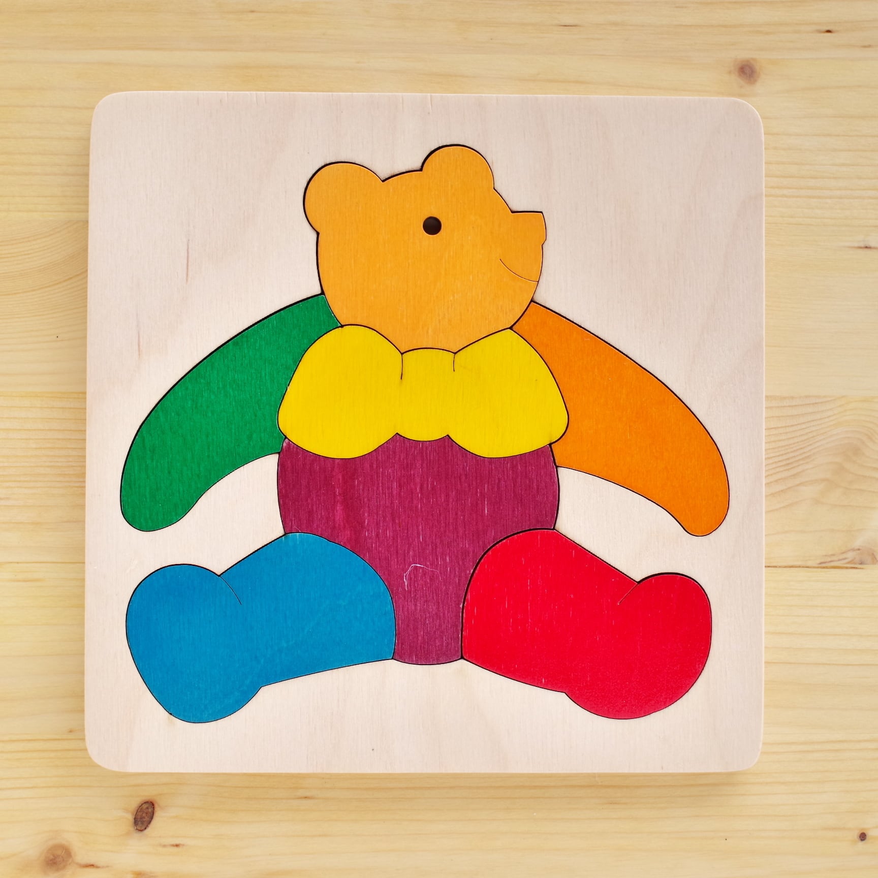 ジョージラック カラフルパズル くま | 木のおもちゃ専門店 おもちゃ箱