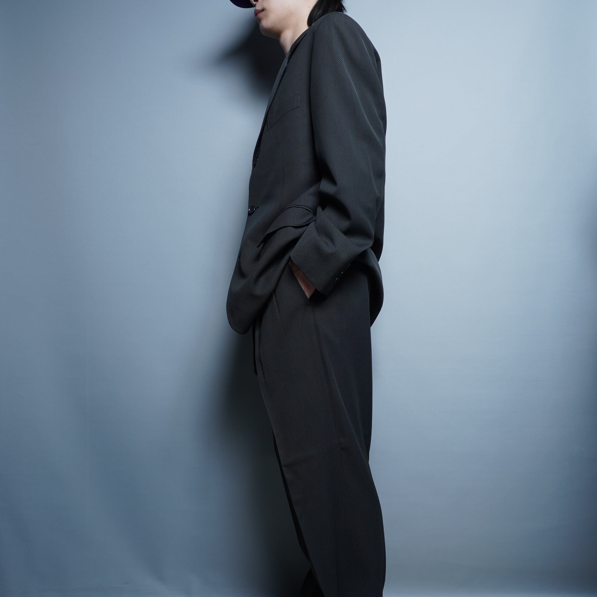 LANVIN】ランバン カルゼ 綾織 シングルセットアップスーツ 3B