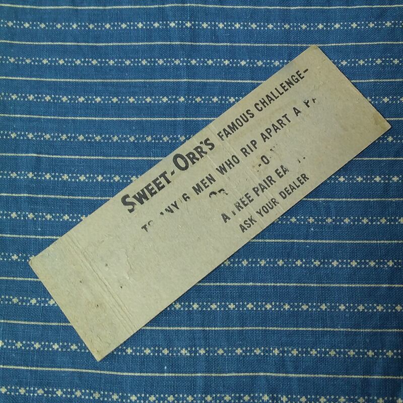40s～ SWEET-ORR WORK CLOTHES Match Book | Wonder Wear ヴィンテージ