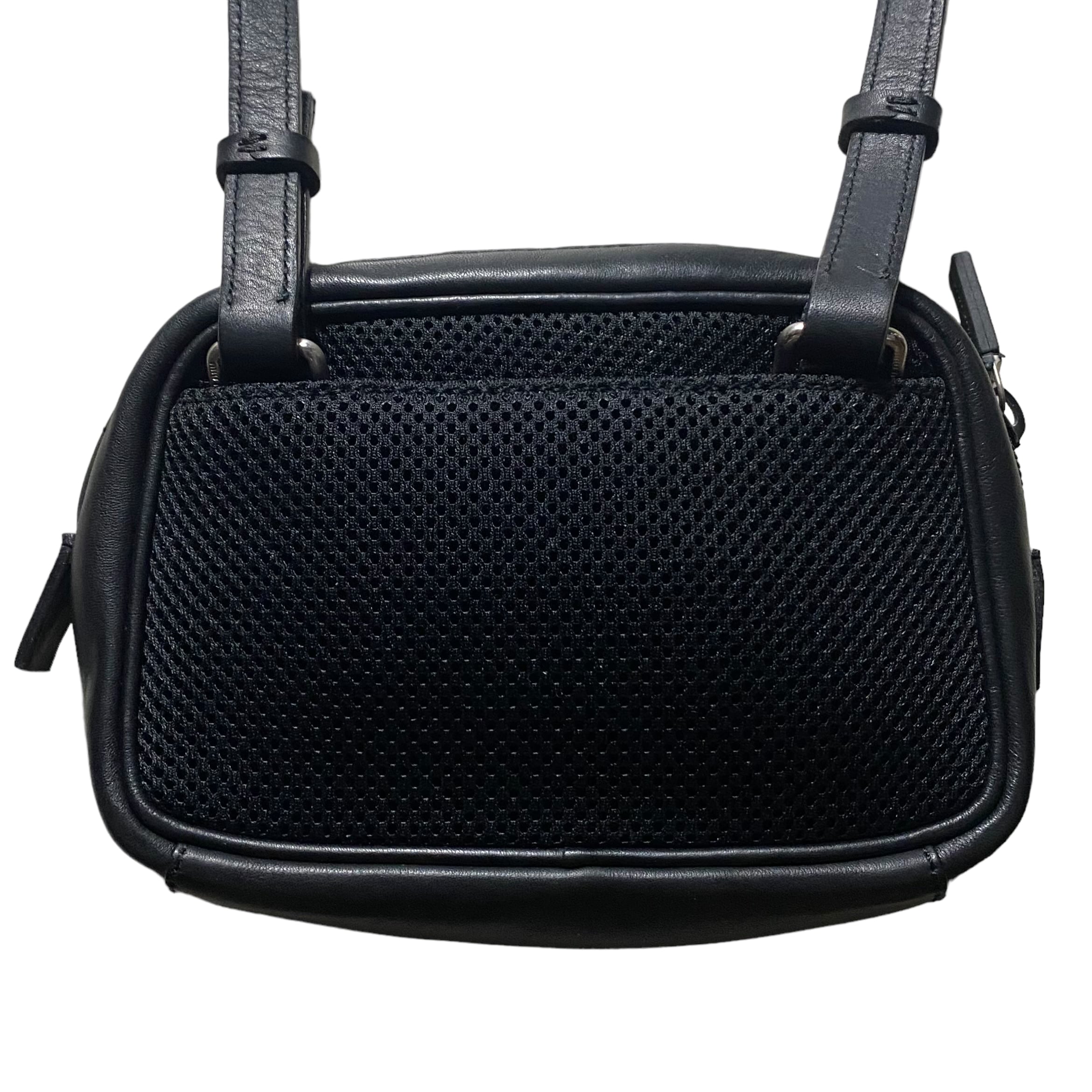 archive MIU MIU mesh × leather docking body bag | NOIR ONLINE