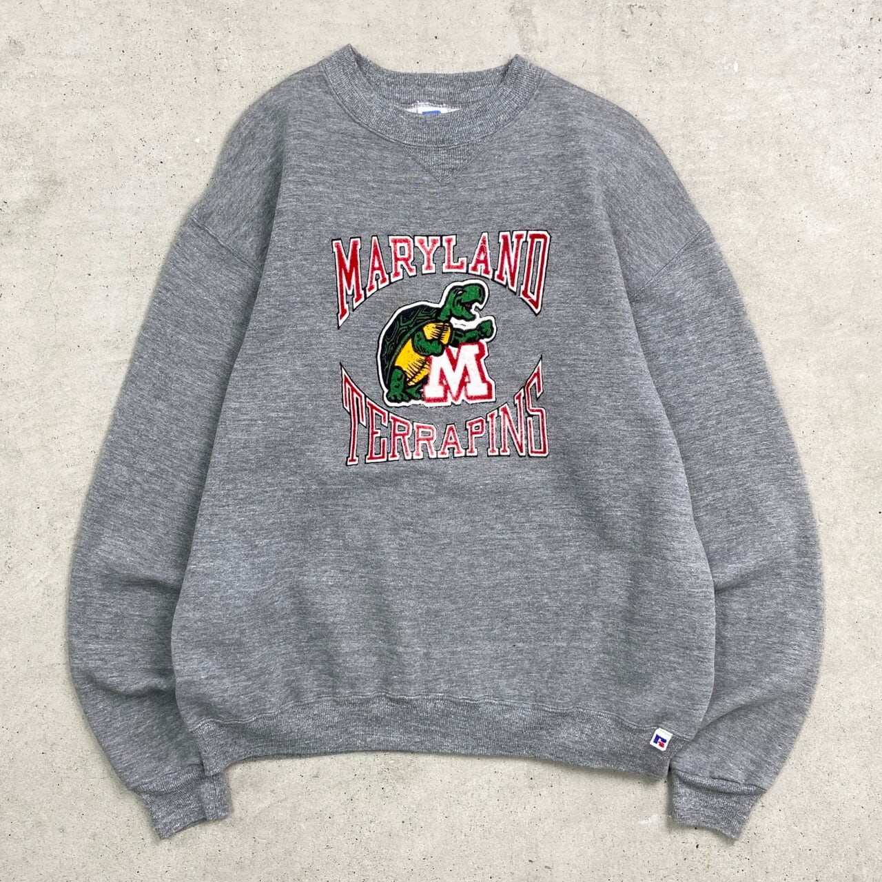 USA製 Russell ラッセル スウェット MARYLAND カレッジ 黒 USA製