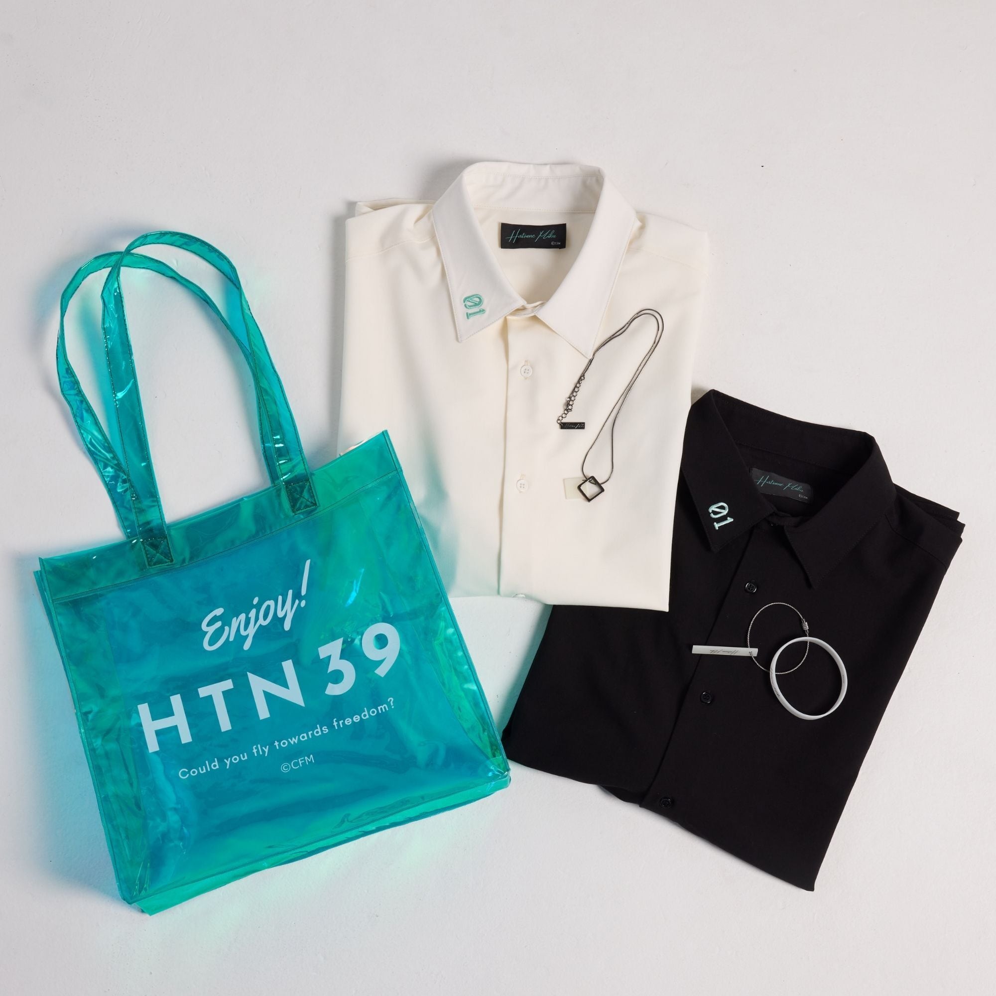 初音ミク 蓄光ラバーバンド＋蓄光キーホルダー | echo