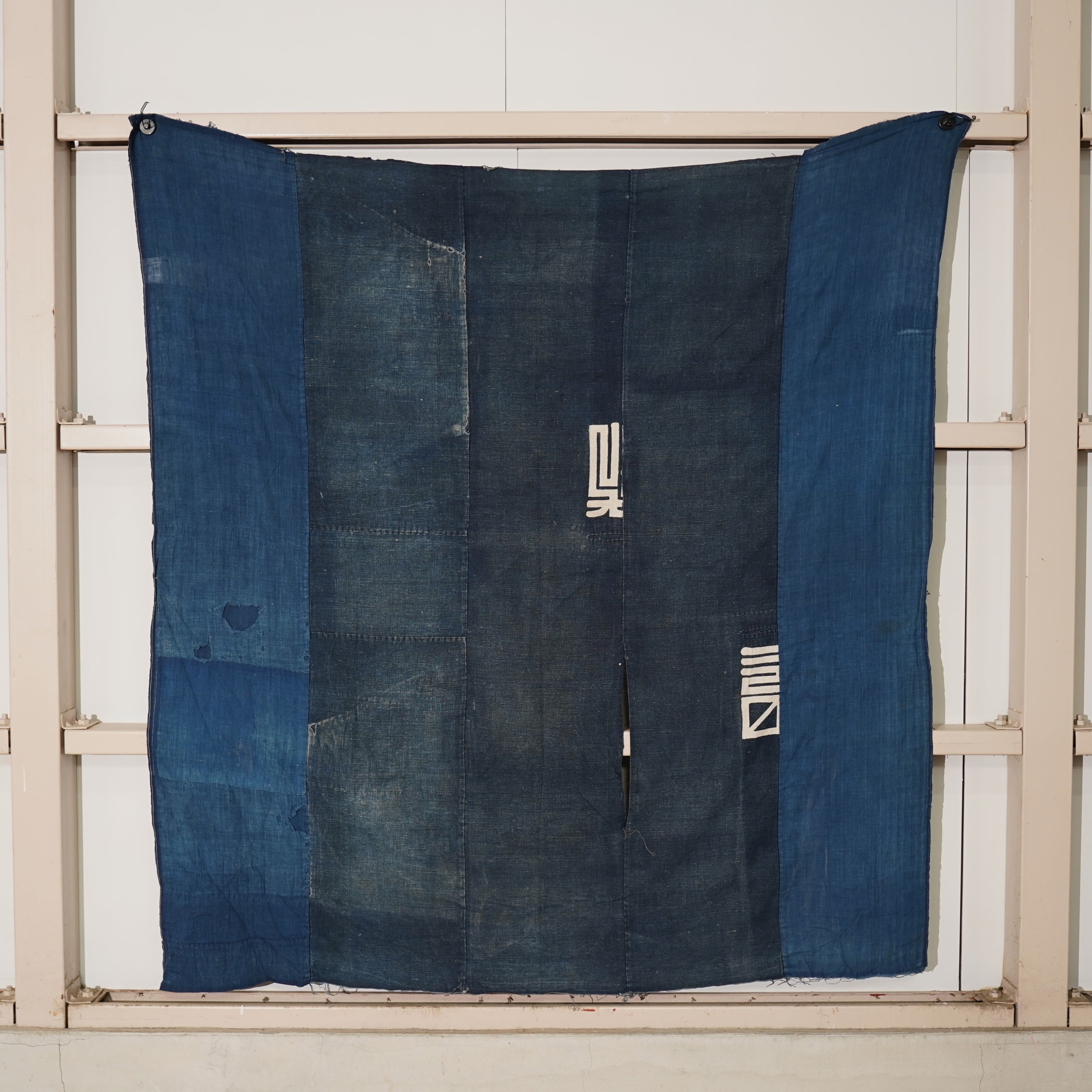 襤褸 ボロ 藍染 古布 リメイク BORO 古裂 木綿 着物 裂織 大判 肉厚