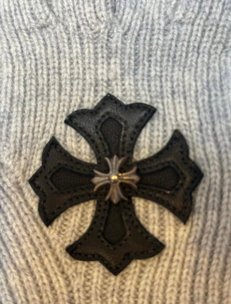 CHROME HEARTS クロムハーツ CHプラス クロスパッチ グローブ カシミヤ