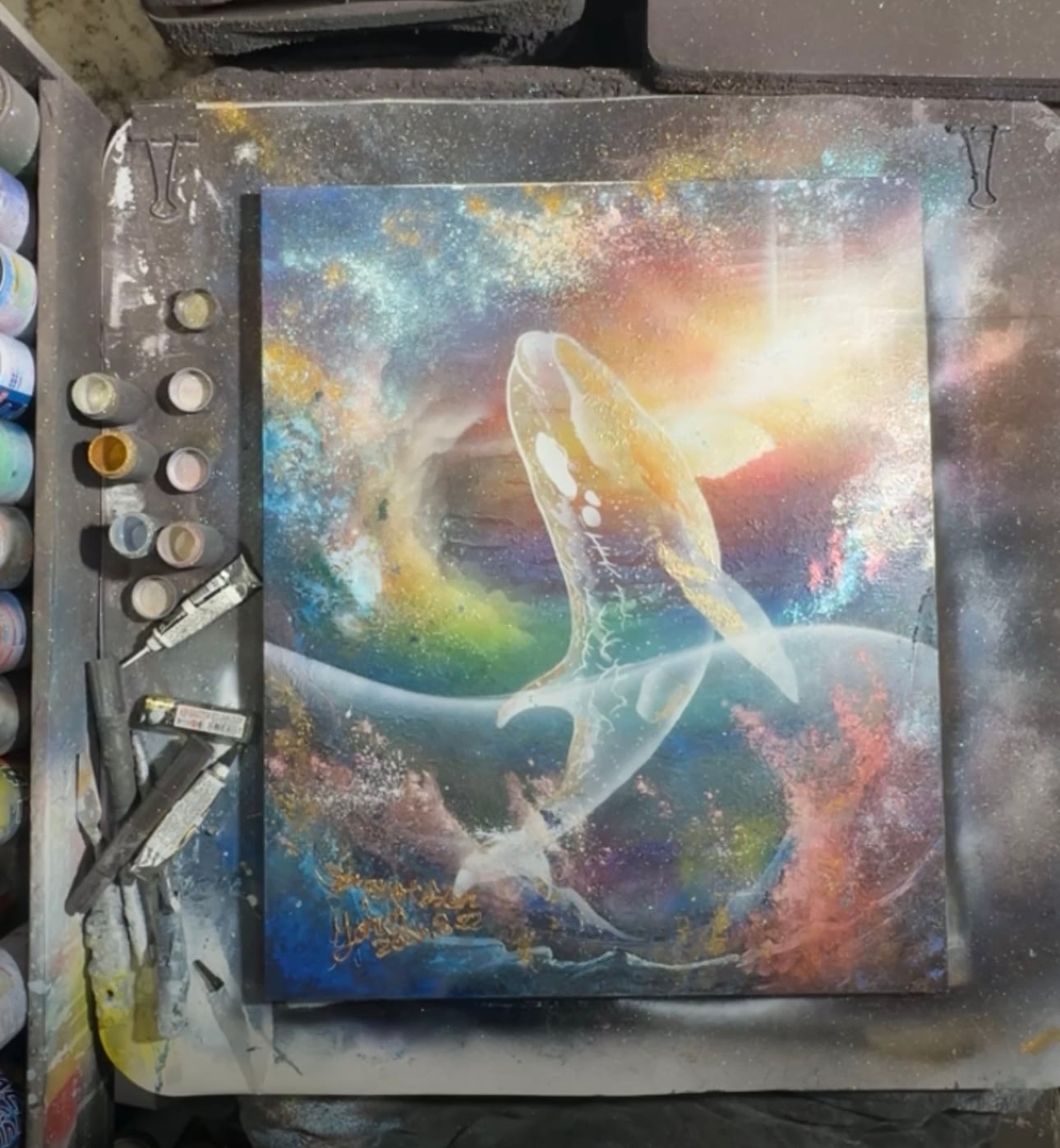 原画 F12 キャンバス】銀額付 019. | スプレーアートエデンショップ