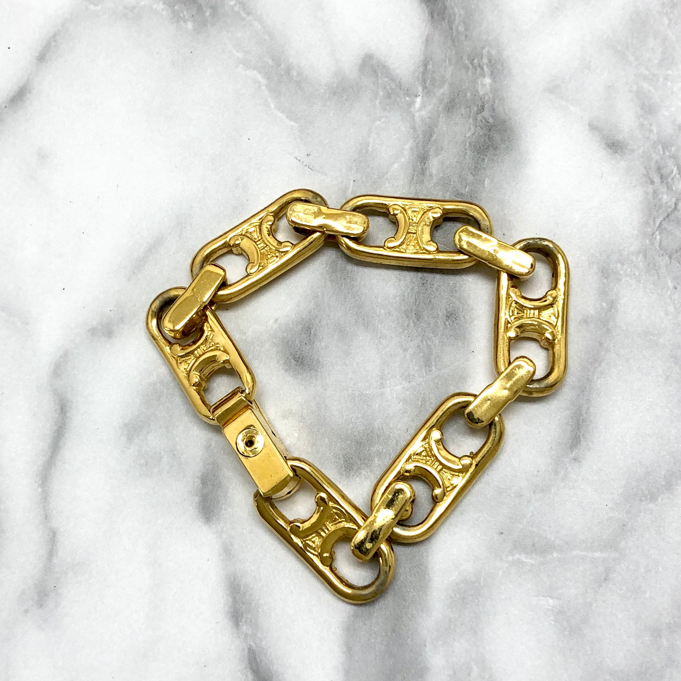 CELINE セリーヌ トリオンフ ブレスレット ゴールド vintage