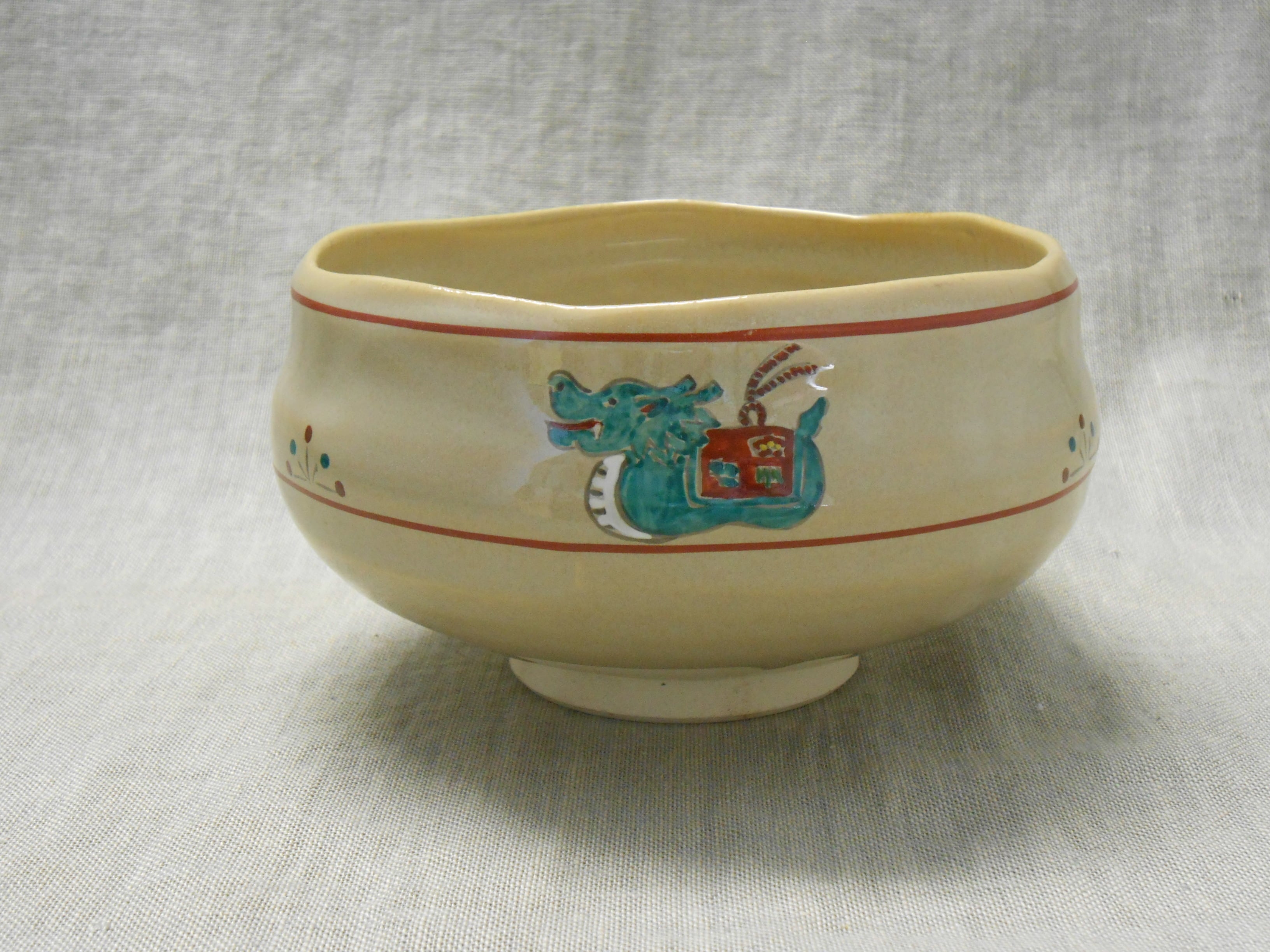 干支茶碗「辰」赤膚五山 | 赤膚焼窯元 大塩昭山