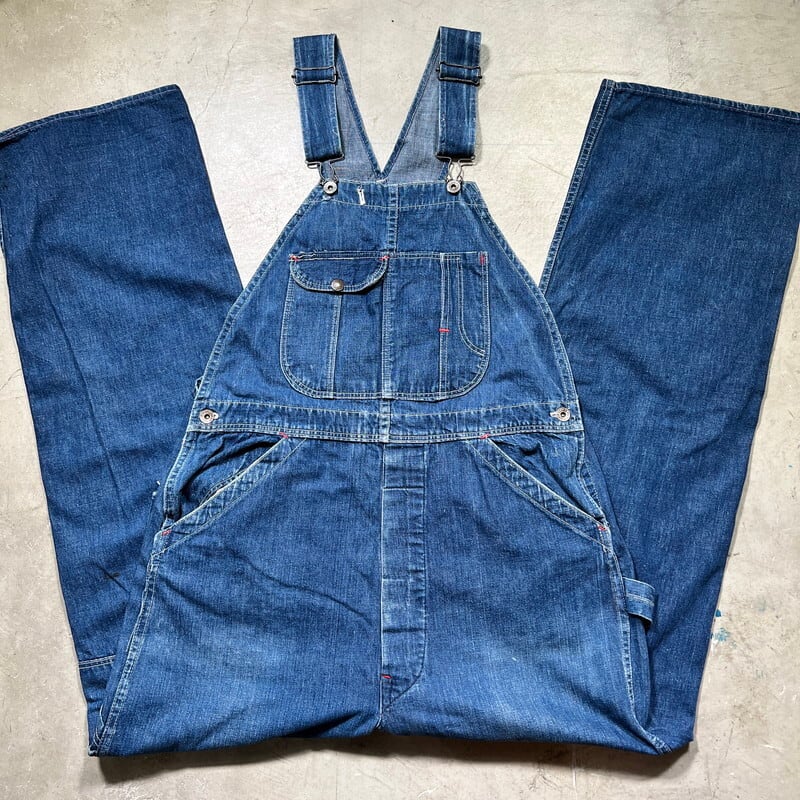40's Unknown デニムオーバーオール 大戦モデル 月桂樹ボタン WW II
