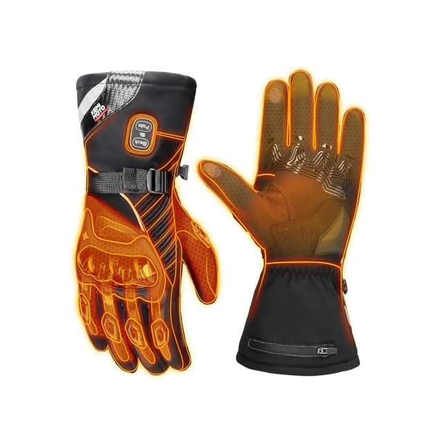 デュアルヒート制御で、理想の温もりへ】KEMIMOTO 電熱グローブ バイク