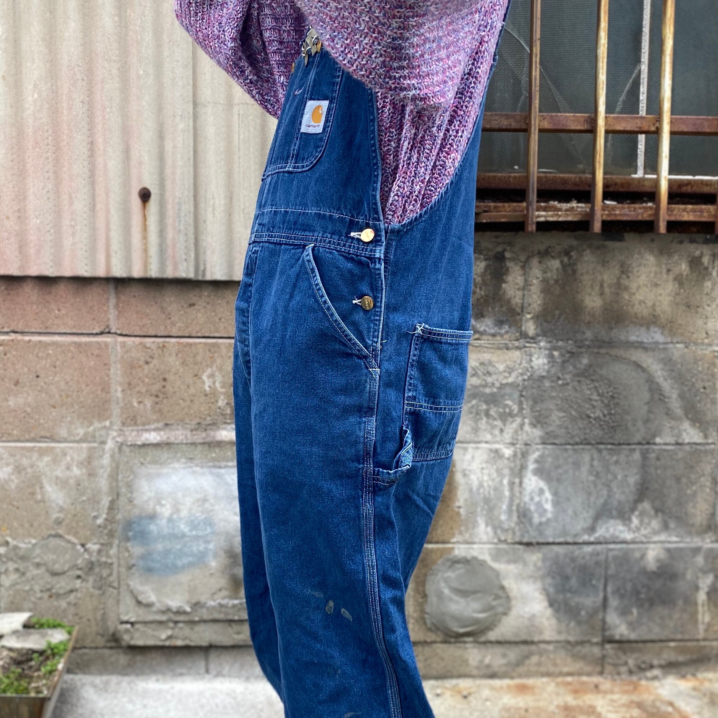 80年代 ビンテージ USA製 Carhartt カーハート デニム オーバーオール