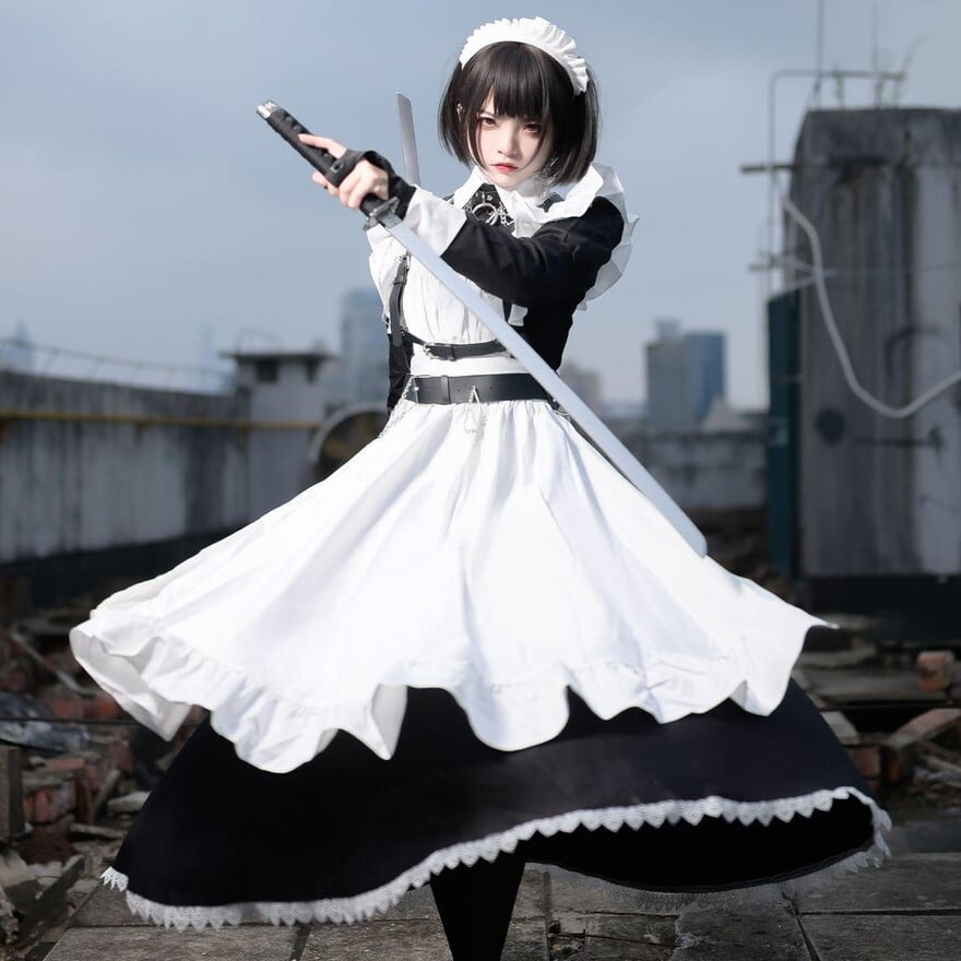 メイド服 ヴィクトリアンメイド服 4点セット セットアップ ロング